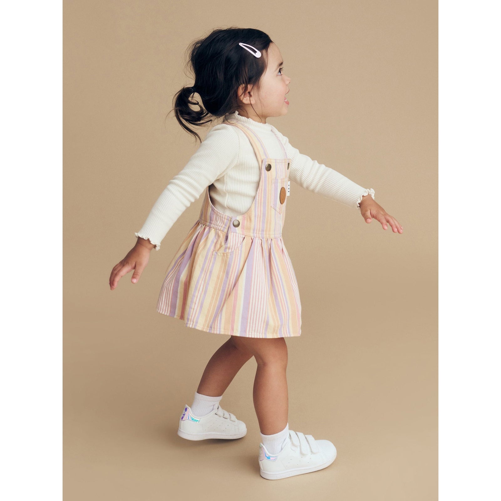 Vintage Stripe Overall Dress