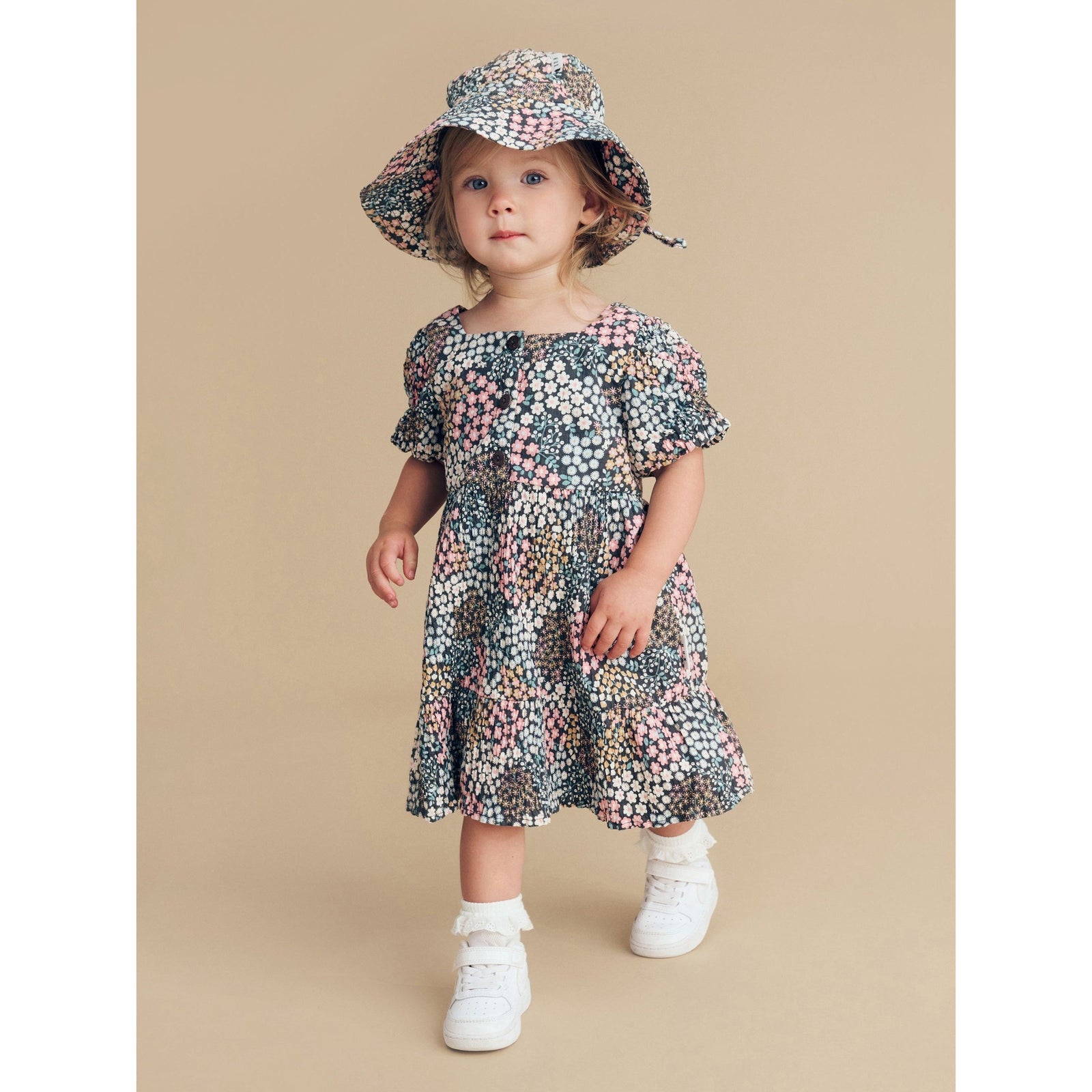 Garden Floral Puff Sleeve Dress