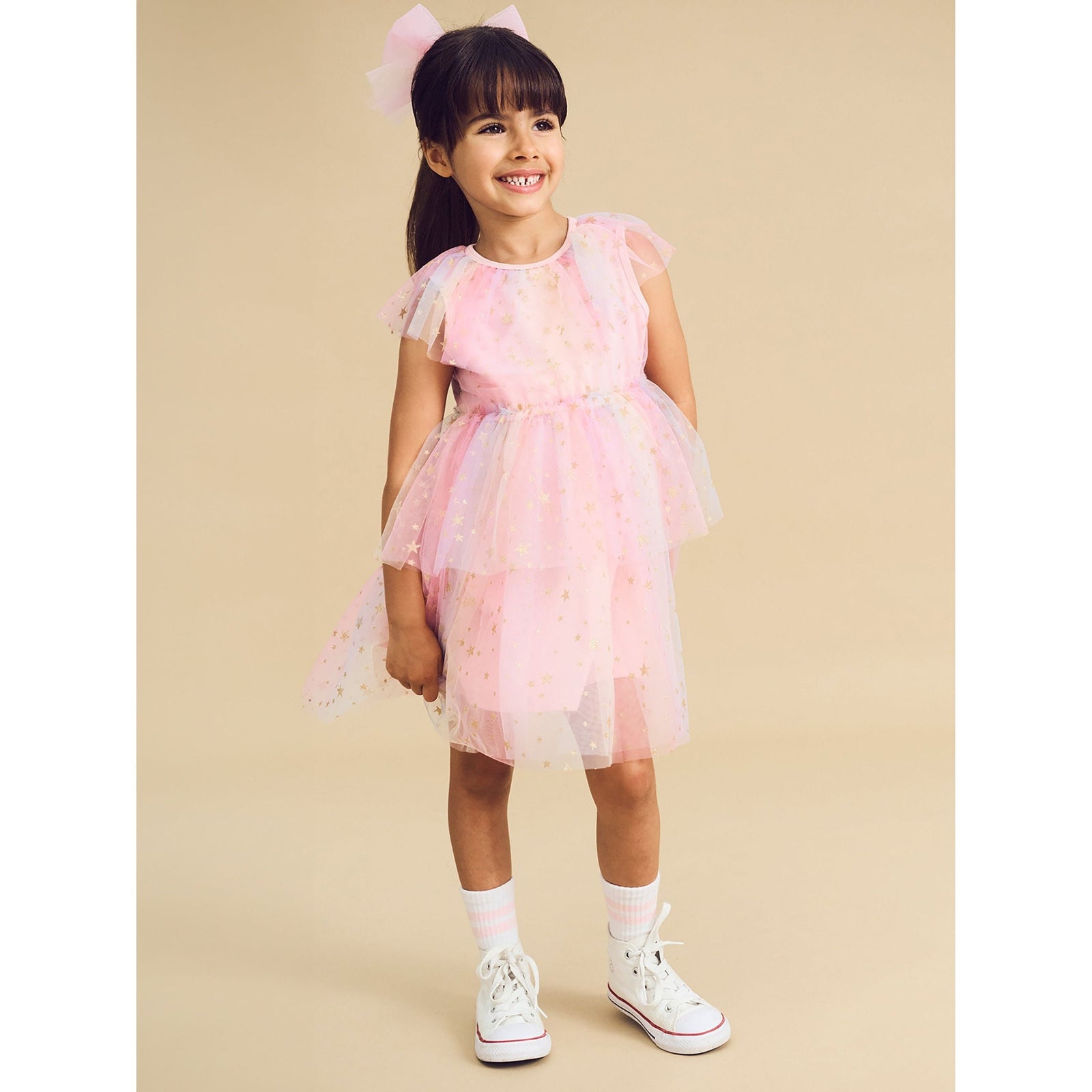 Starry Rainbow Frill Tulle Dress