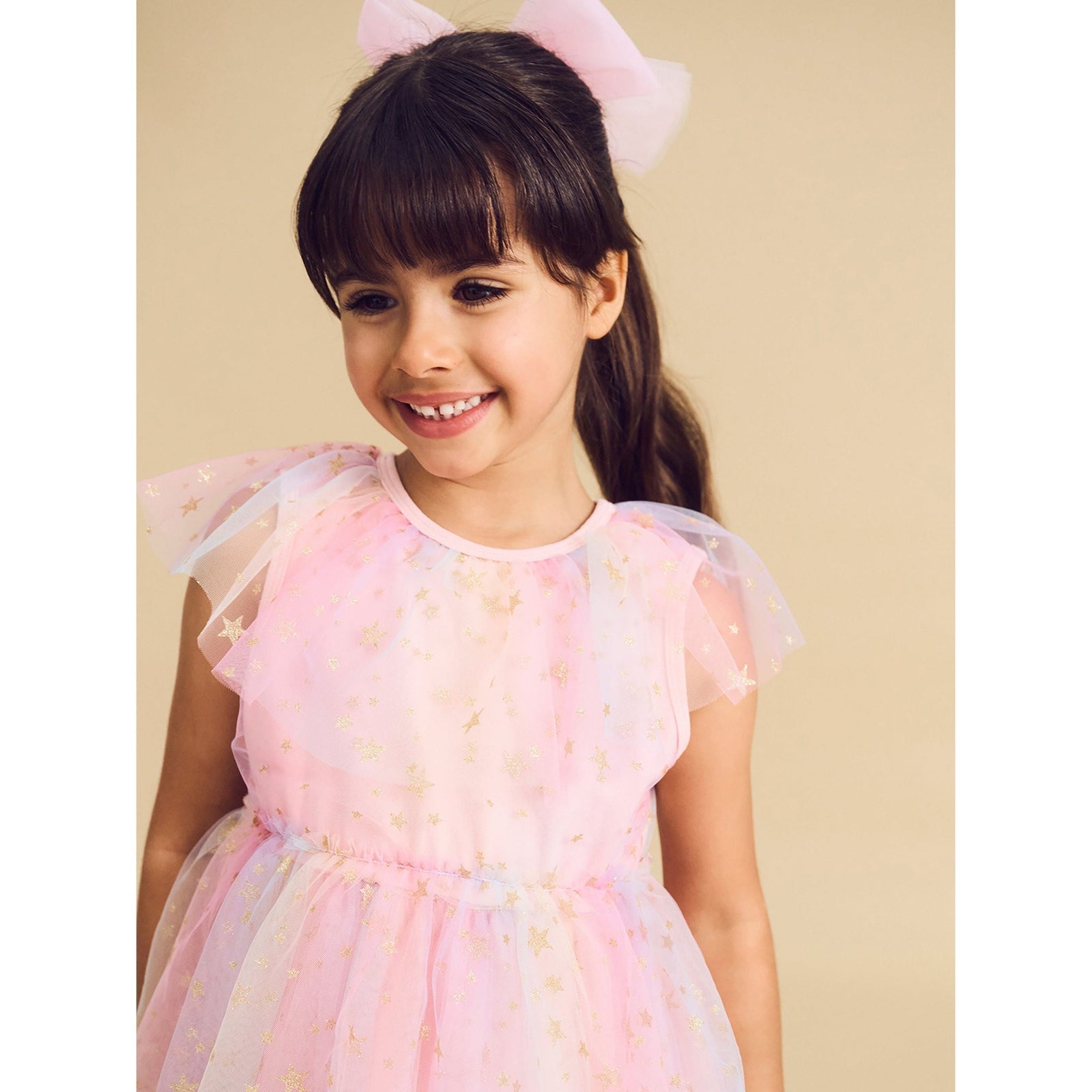 Starry Rainbow Frill Tulle Dress