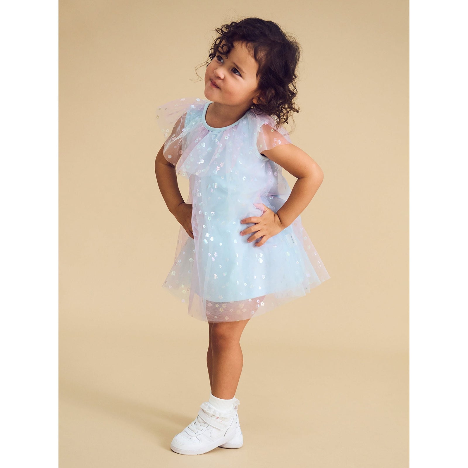 Daisy Seashell Tulle Flutter Dress