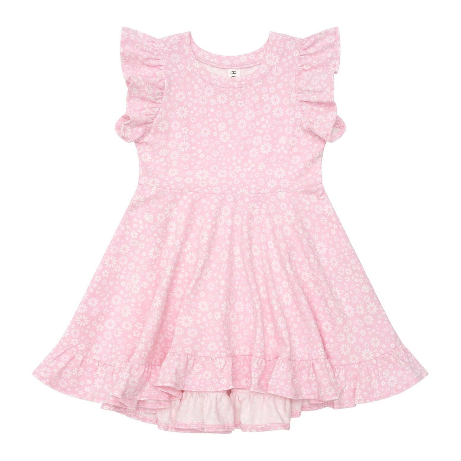 Daisy Seashell Frill Swing Dress