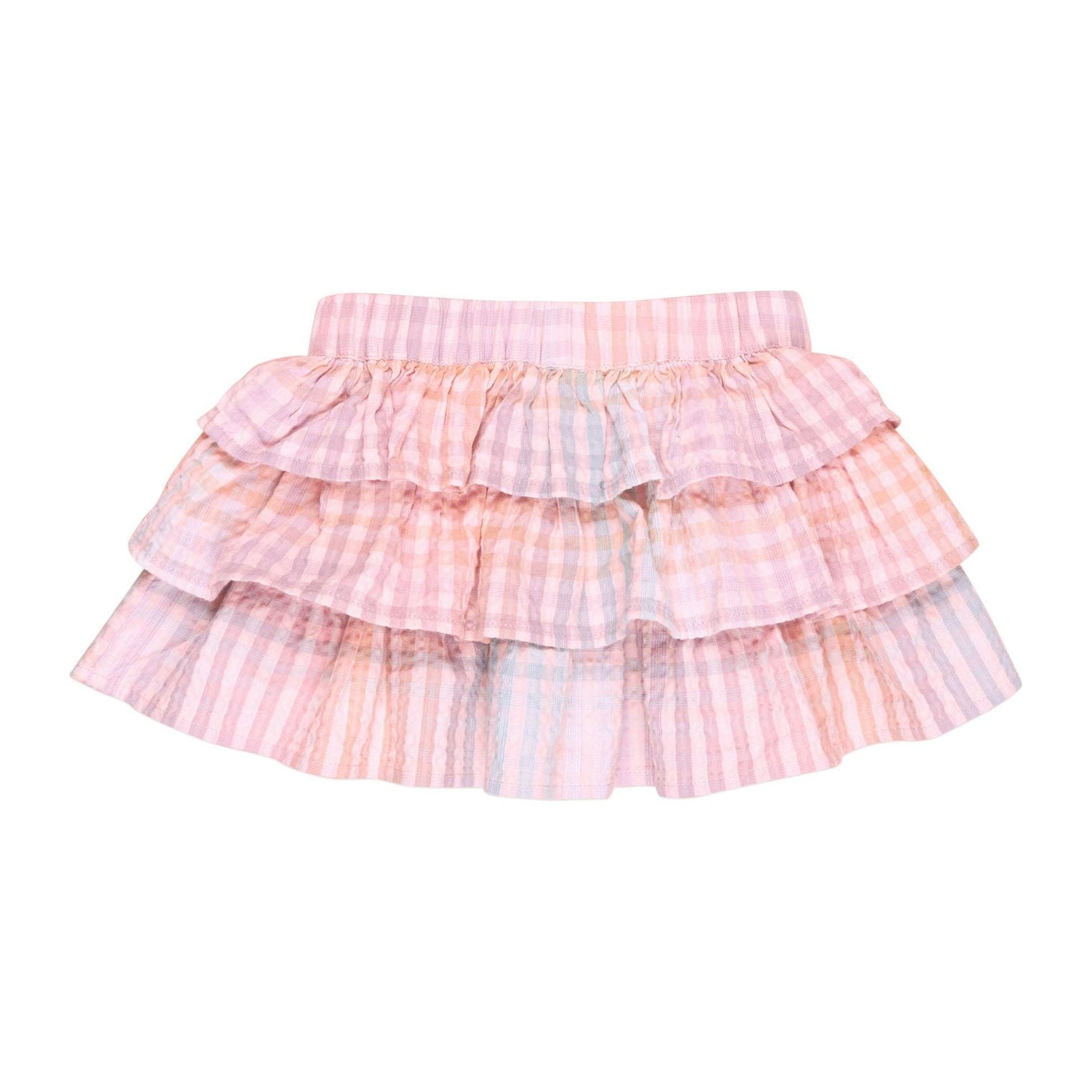 Rainbow Check Frill Skirt