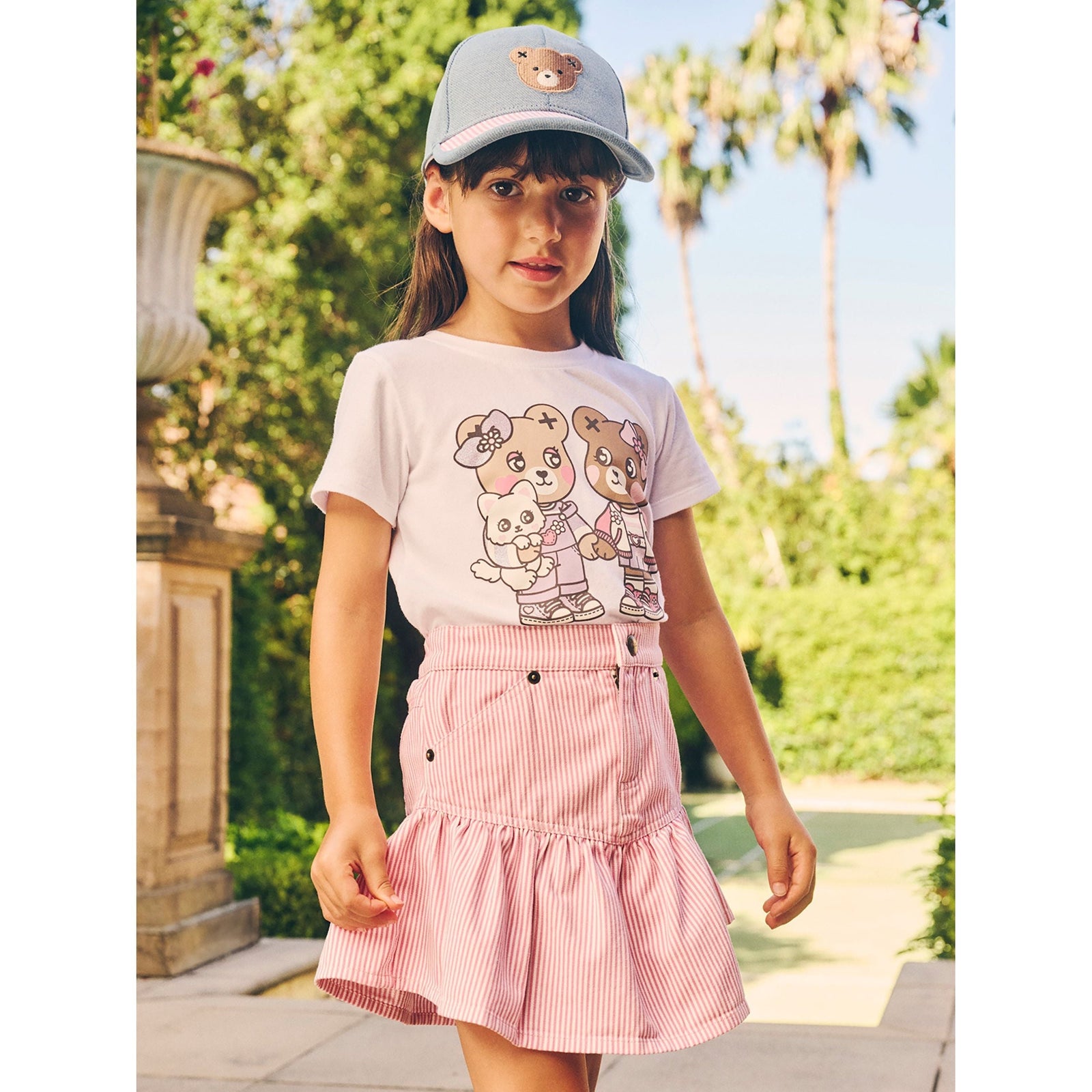 Candy Stripe Frill Skirt