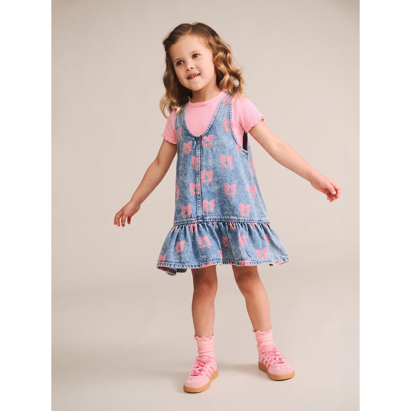 Dreamy Denim Cherry Pinafore