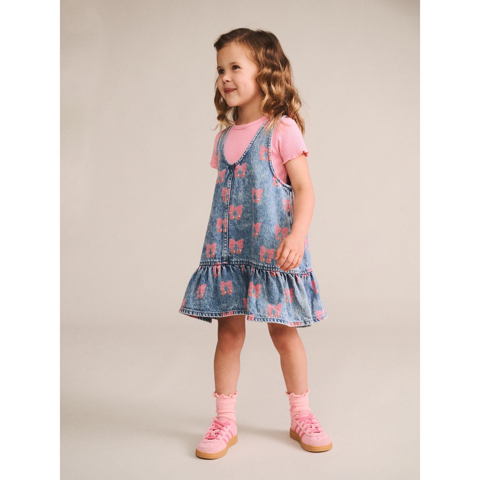 Dreamy Denim Cherry Pinafore