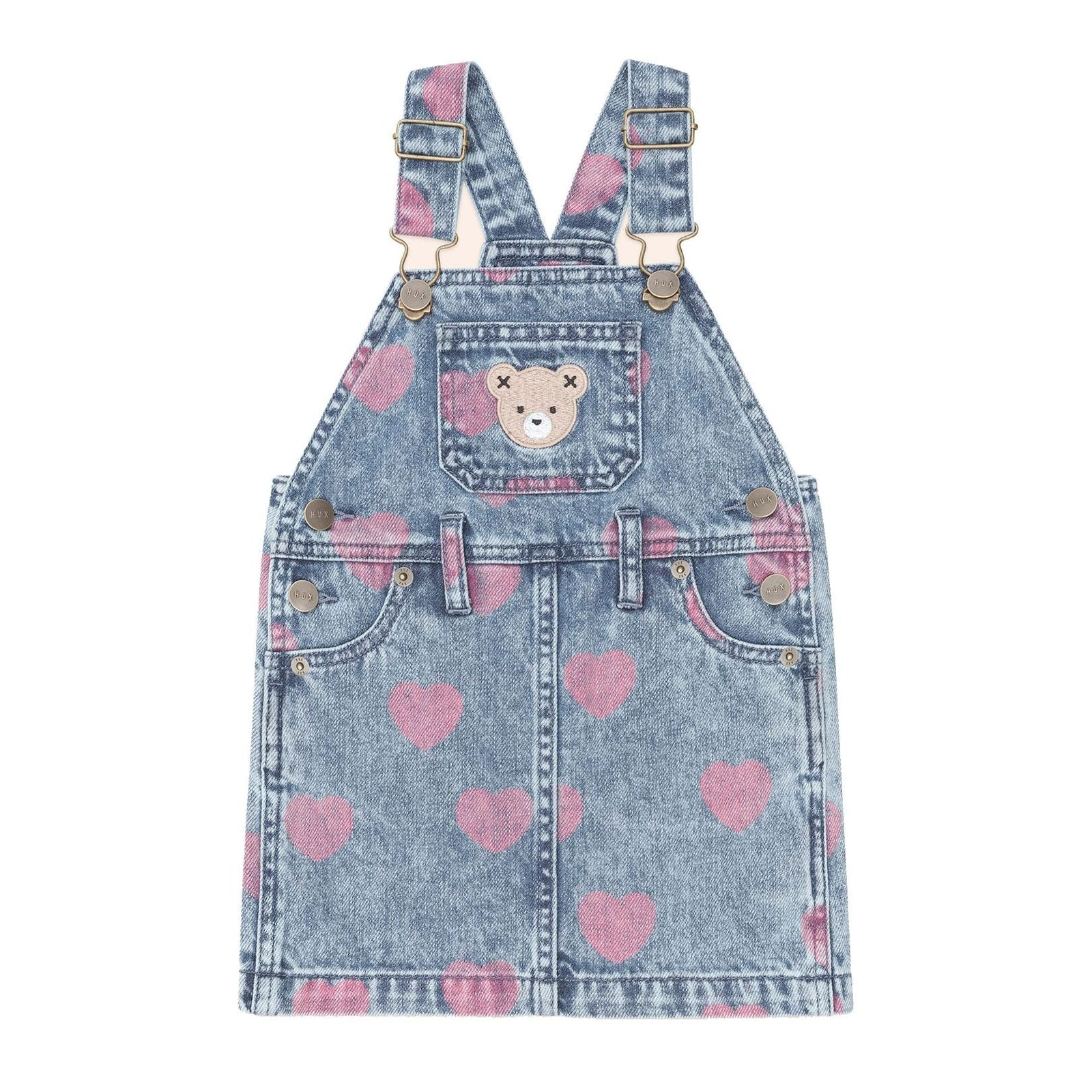 Dreamy Denim Hearts Pinafore