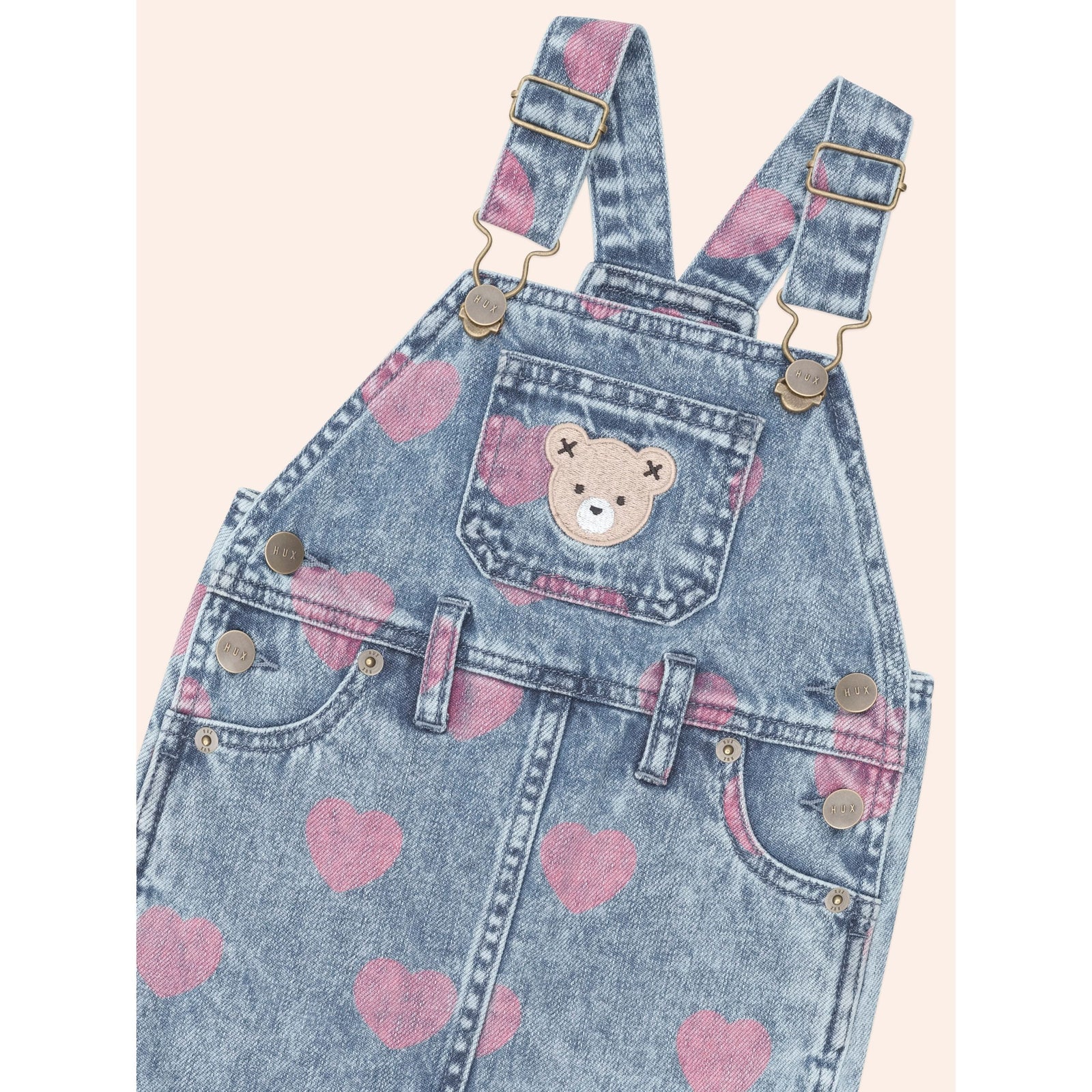Dreamy Denim Hearts Pinafore