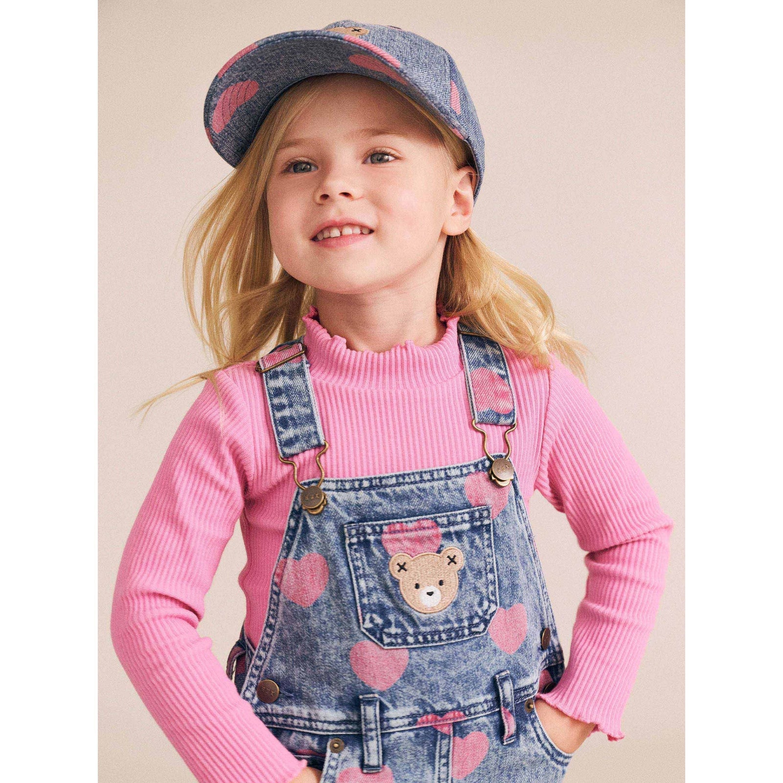 Dreamy Denim Hearts Pinafore