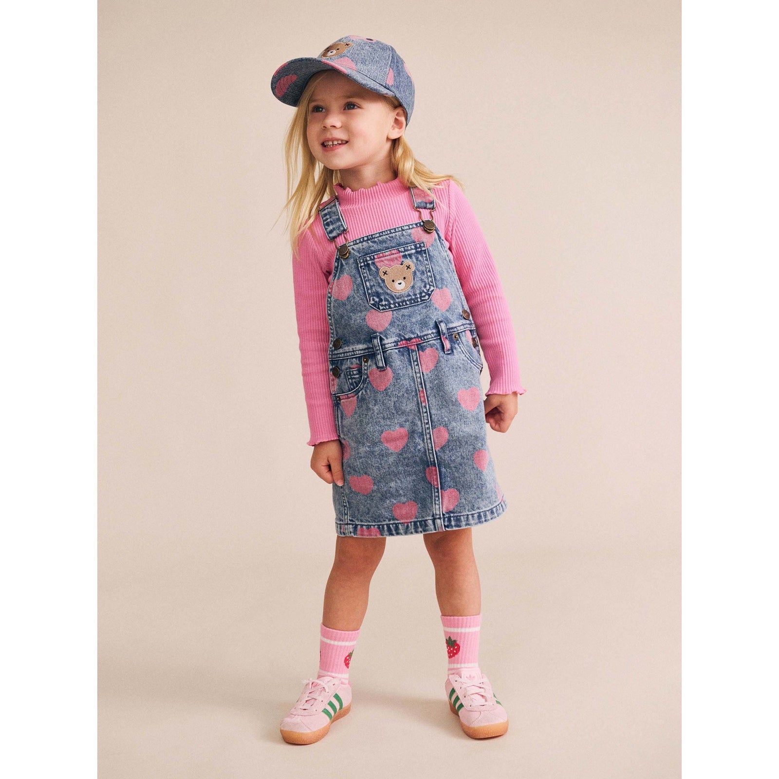 Dreamy Denim Hearts Pinafore