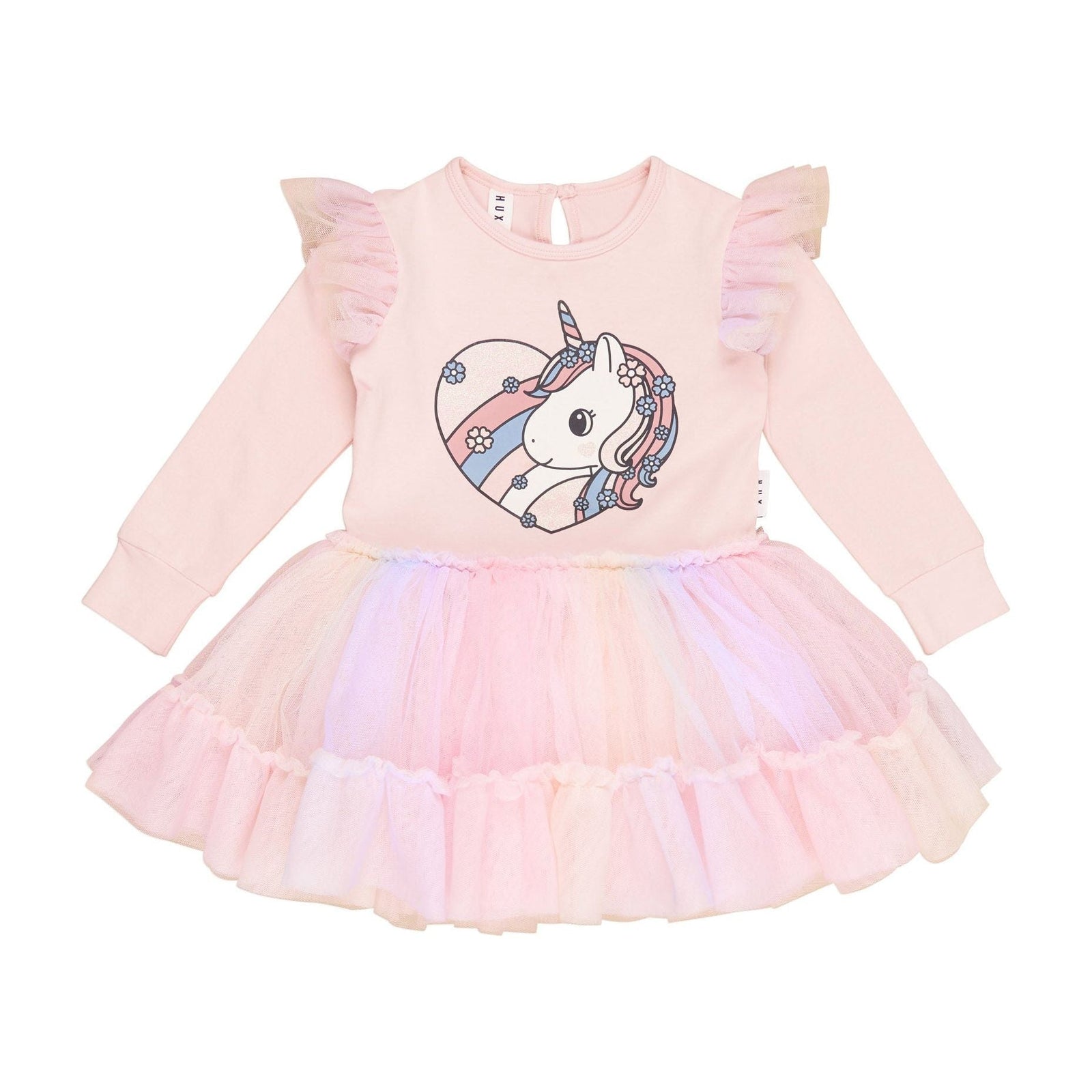 Loveheart Unicorn Ballet Dress Pink Pearl
