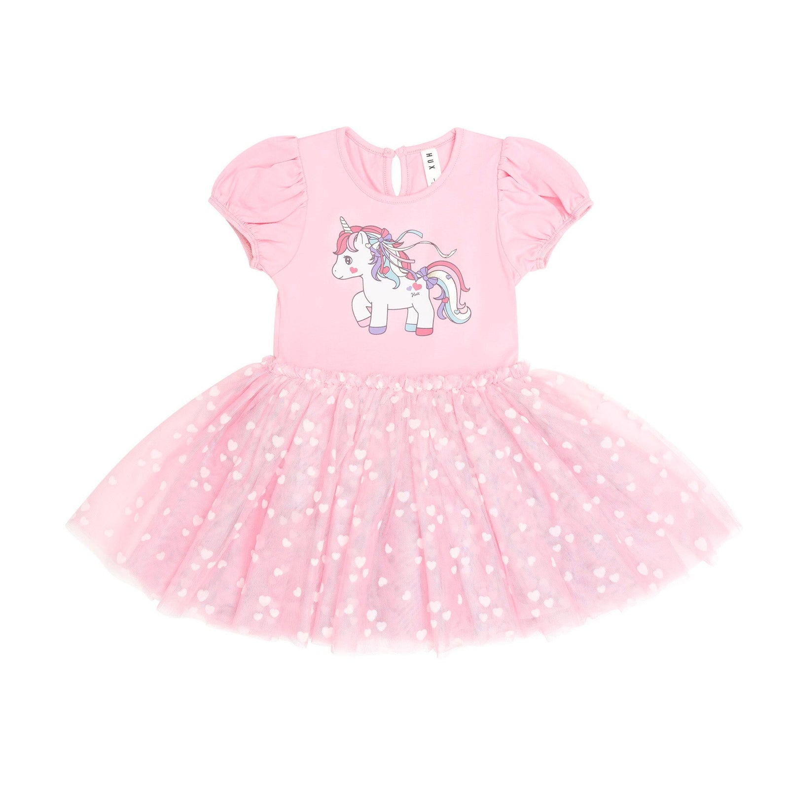 Magical Unicorn Puff Slv Tulle Dress