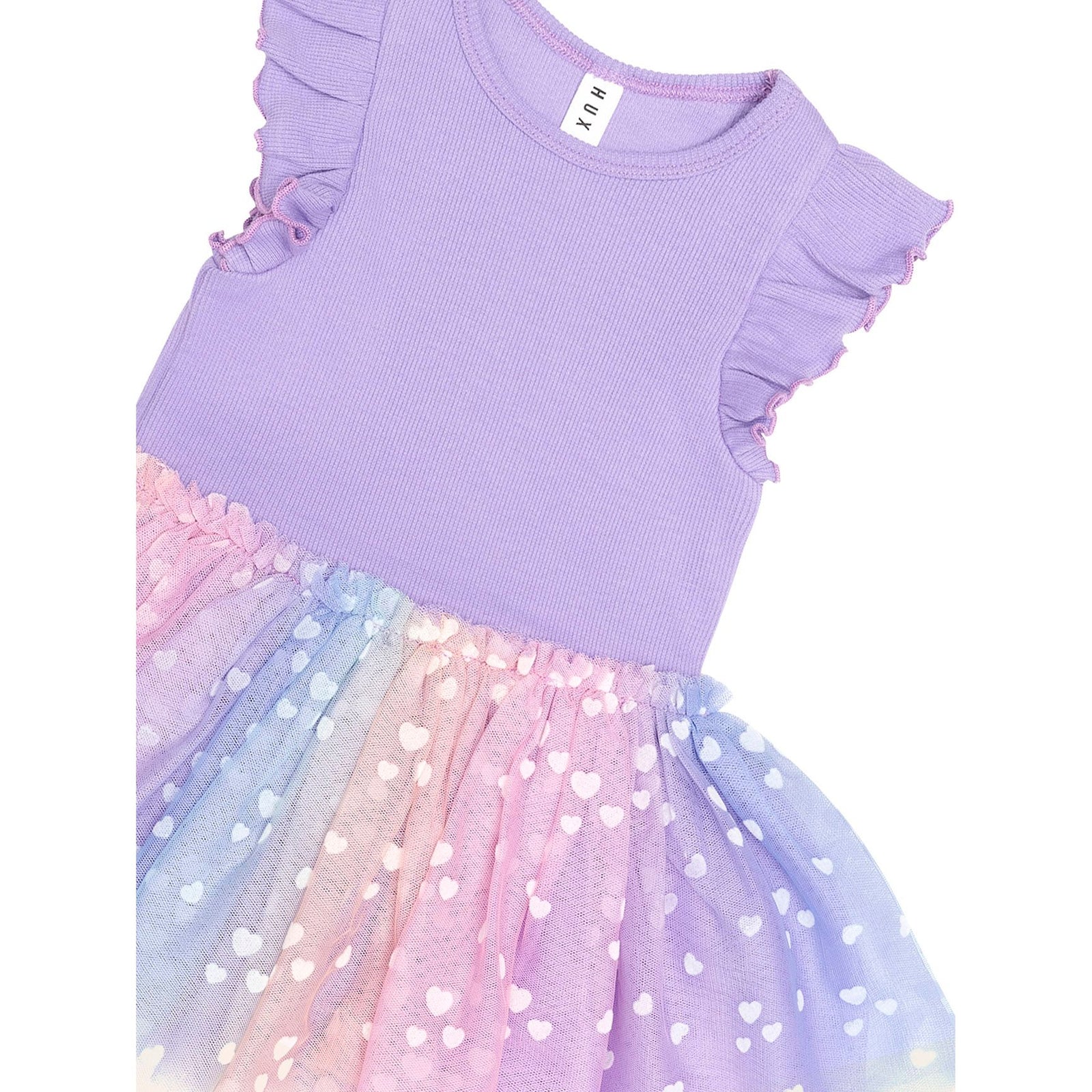 Purple S/Slv Rib Dress