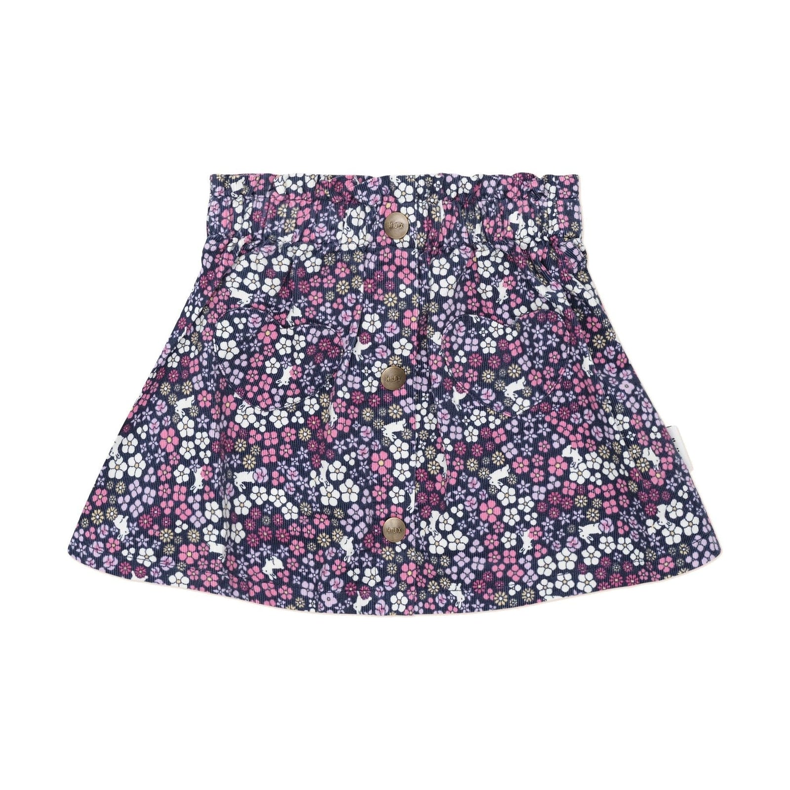 Midnight Flower Garden Cord Skirt