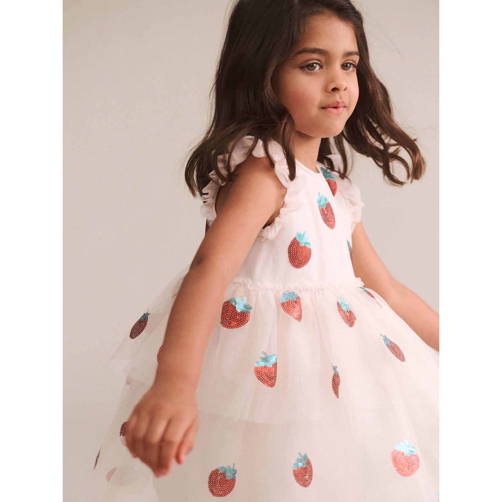 Sequin Strawberry Tulle Dress