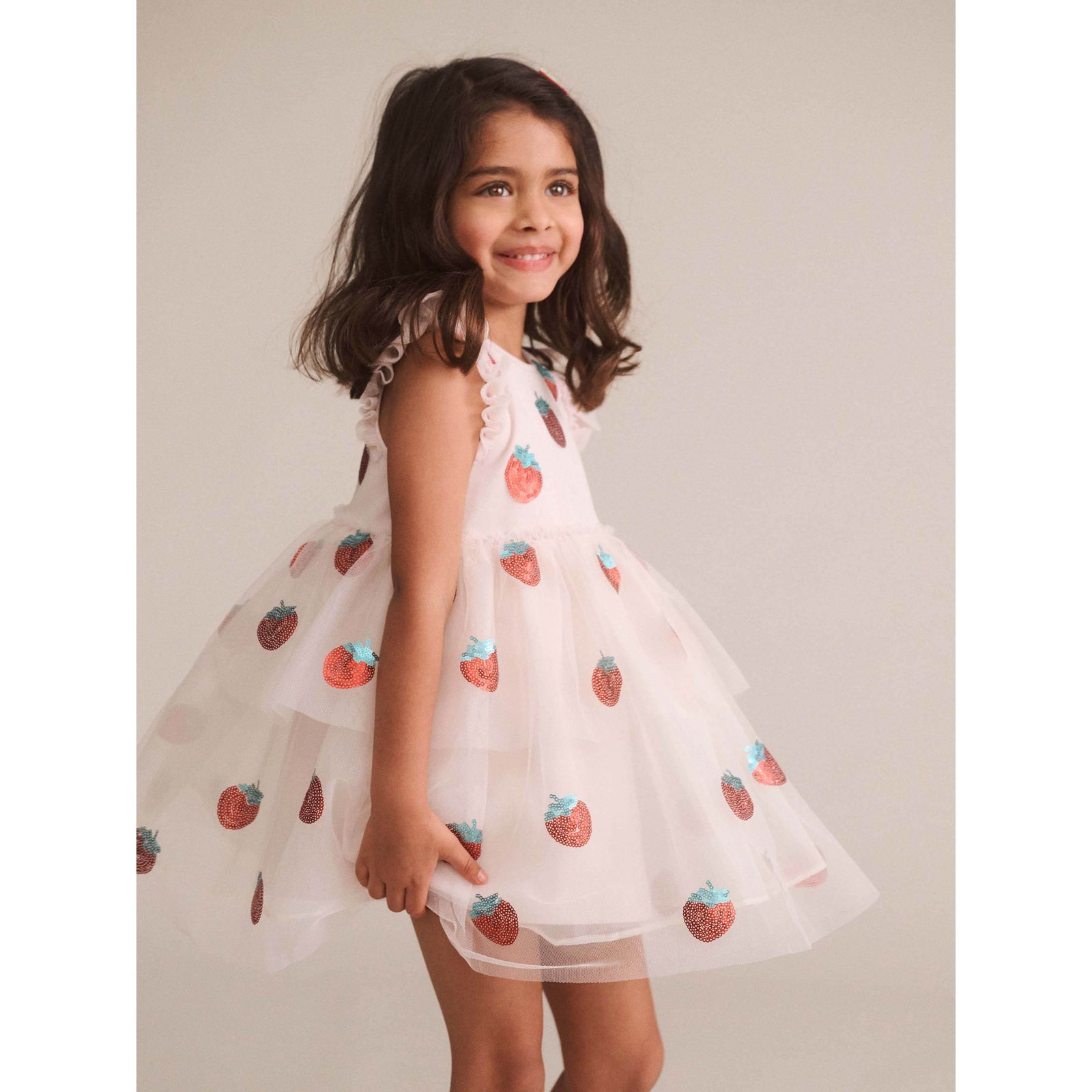 Sequin Strawberry Tulle Dress