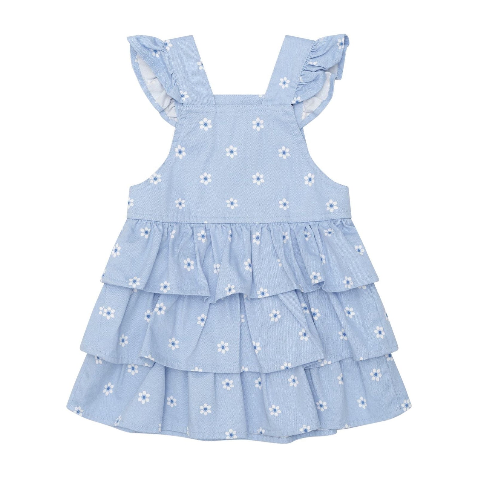 Ditsy Floral Tiered Overall Dress