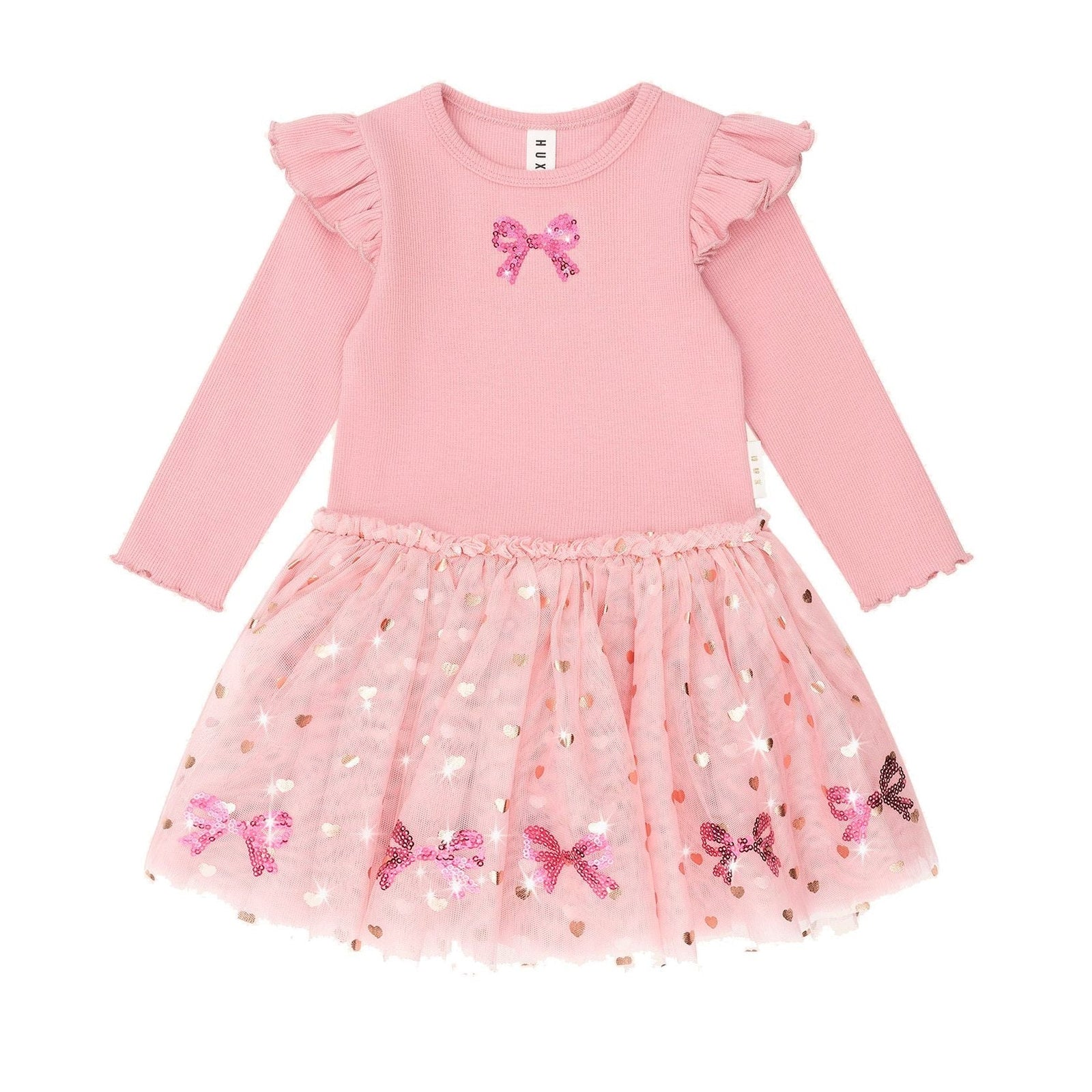 Sequin Bow Tulle Dress