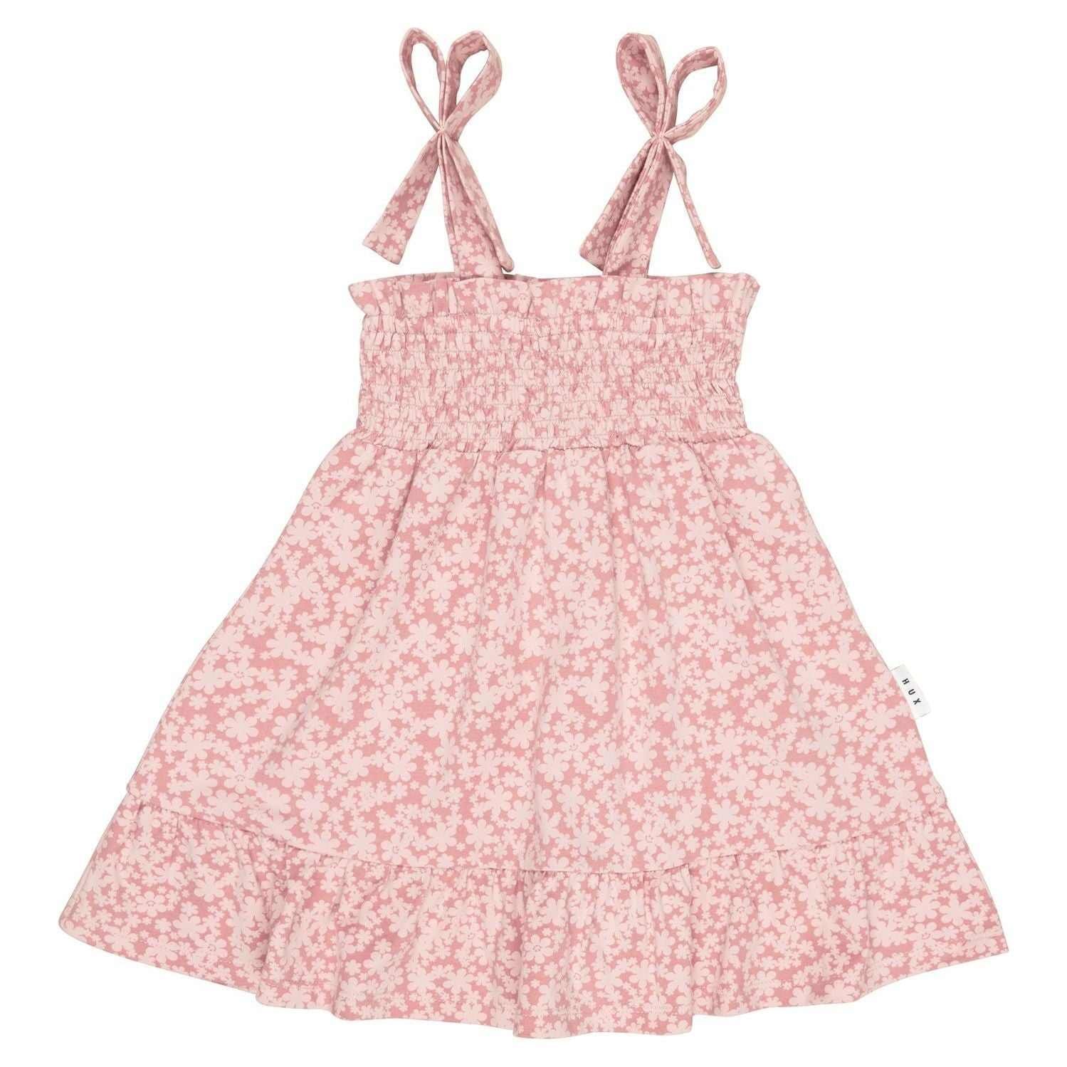 Smile Floral Shirred Dress