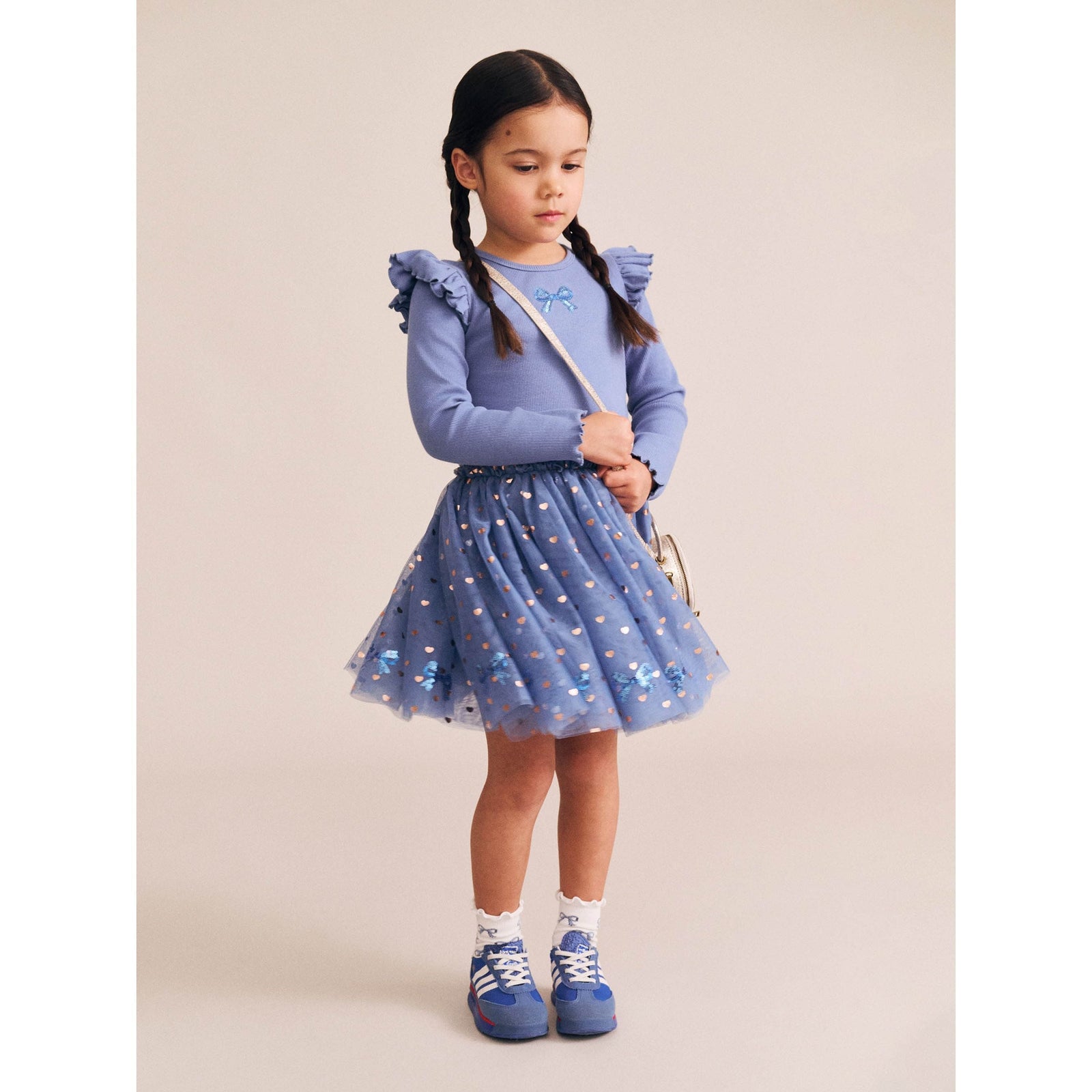 Sequin Bow Tulle Dress