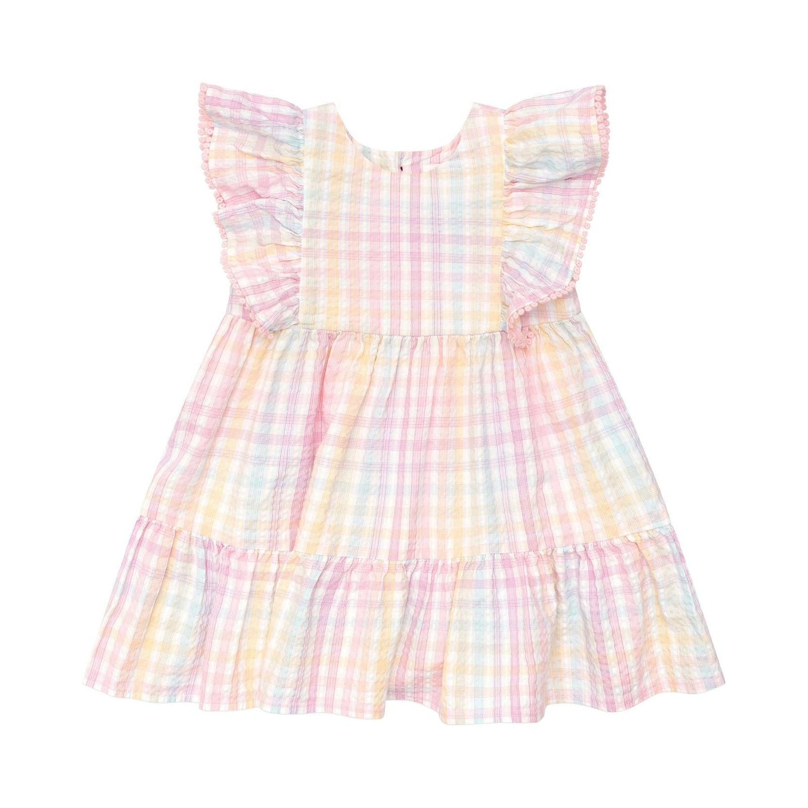 Rainbow Check Frill Dress