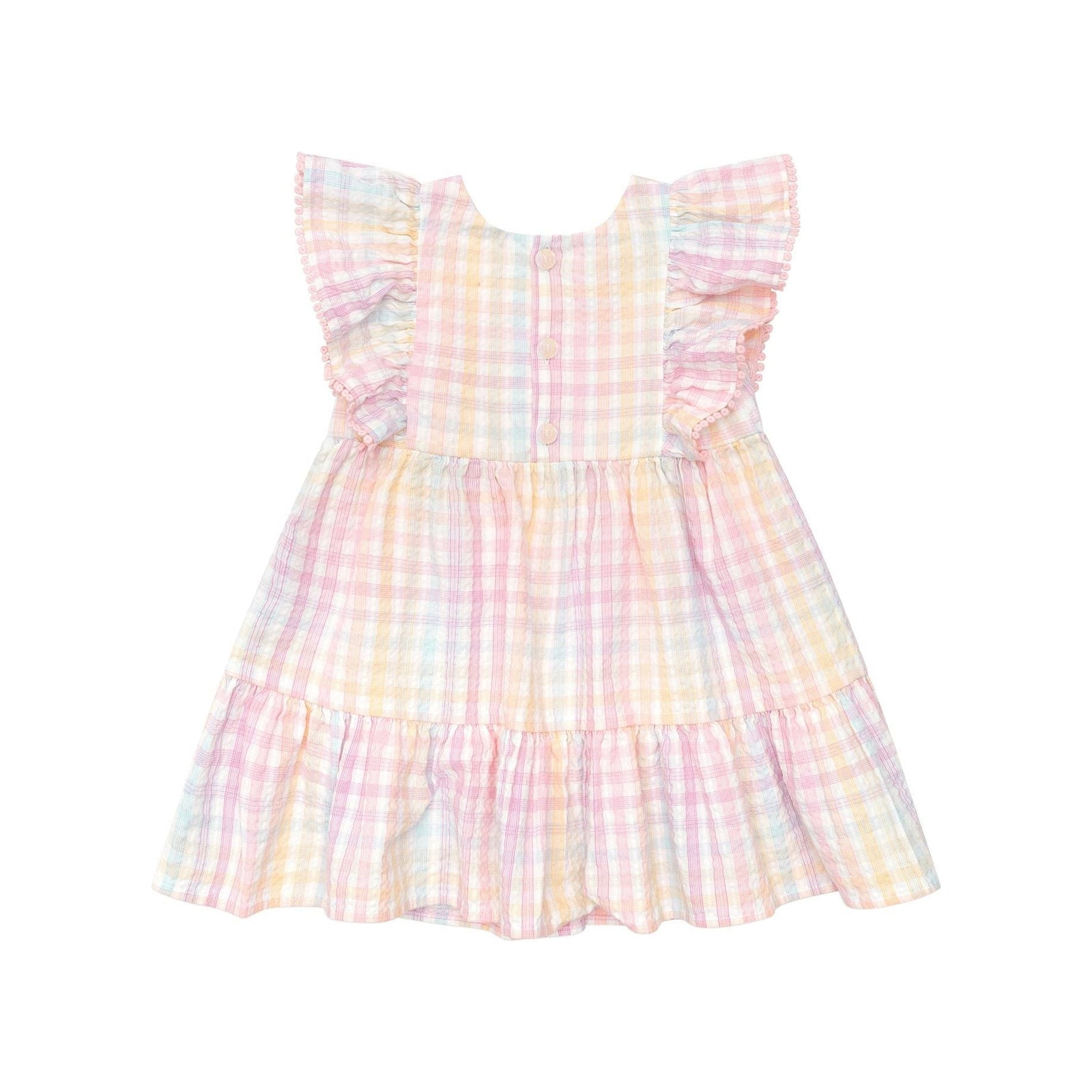 Rainbow Check Frill Dress