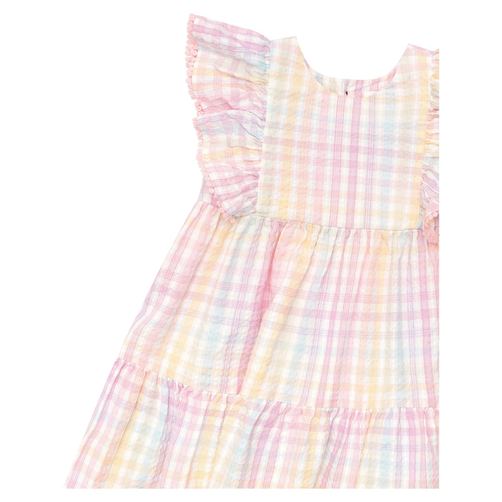 Rainbow Check Frill Dress