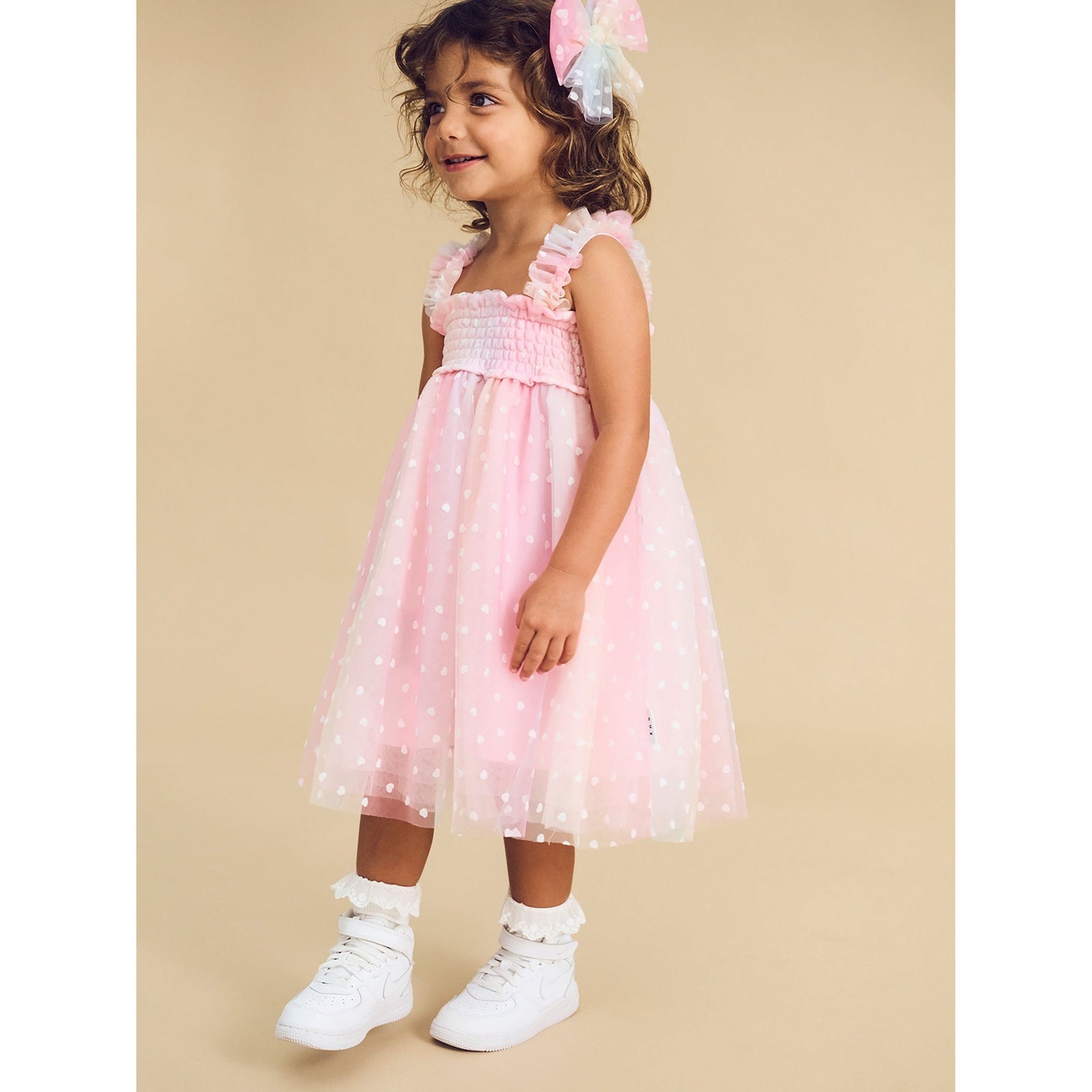 Sweetheart Shirred Tulle Dress