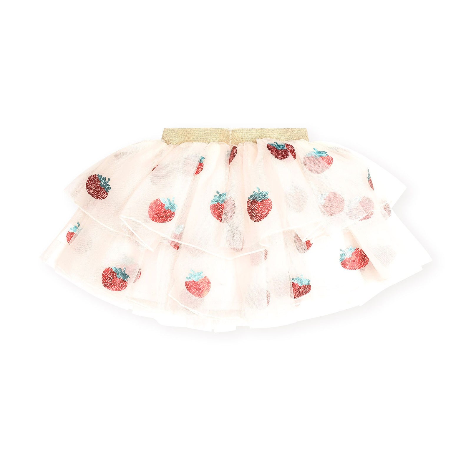 Sequin Strawberry Tulle Skirt