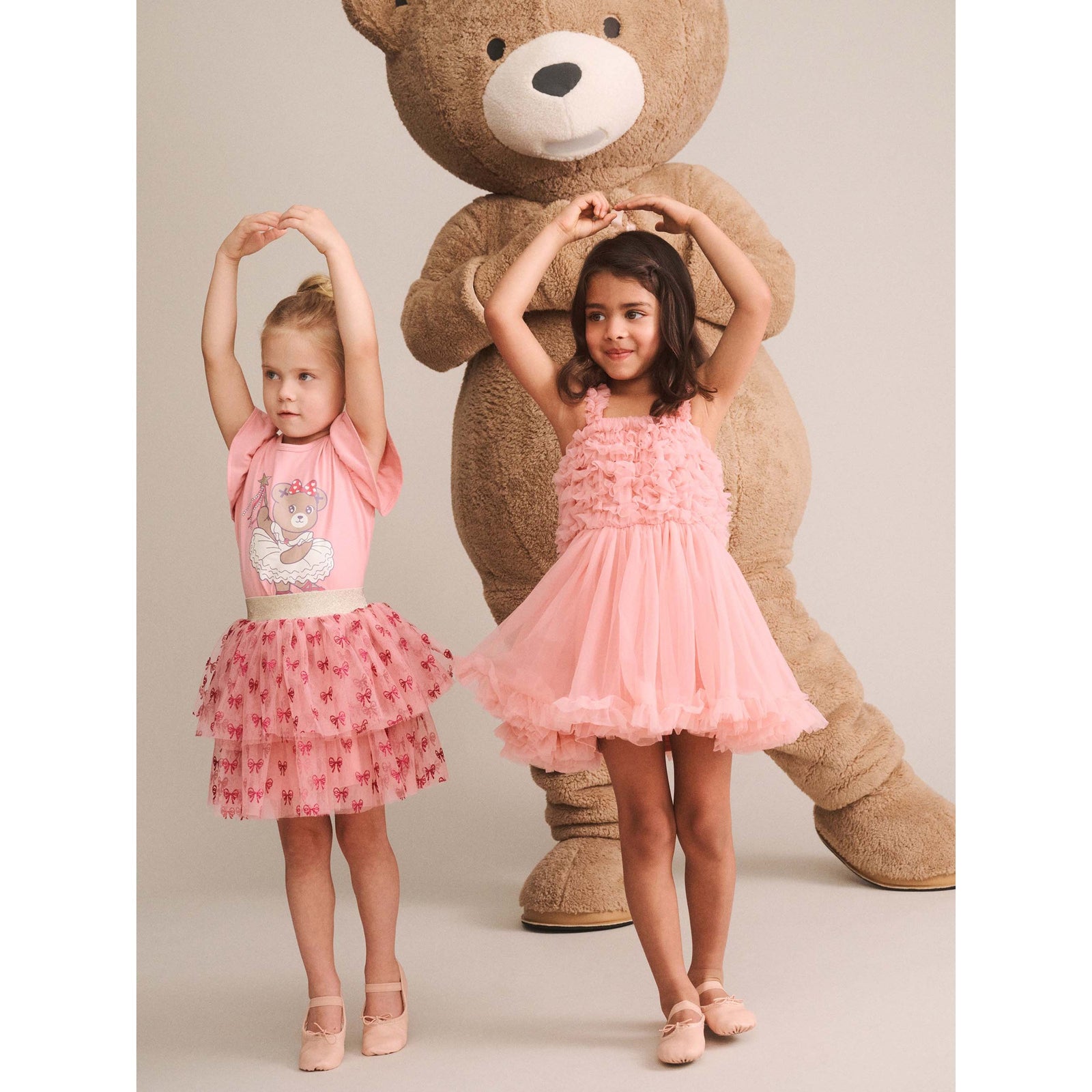 Glitter Bow Tiered Skirt