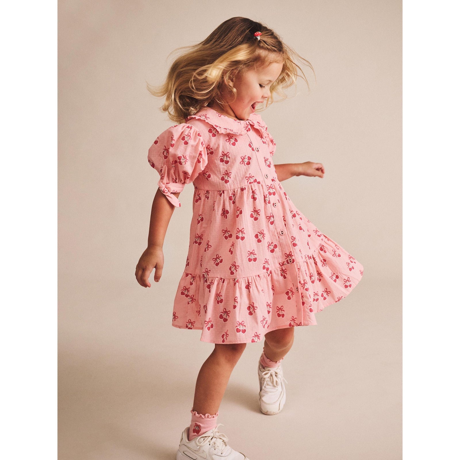 Cherry Pie Tiered Smock Dress
