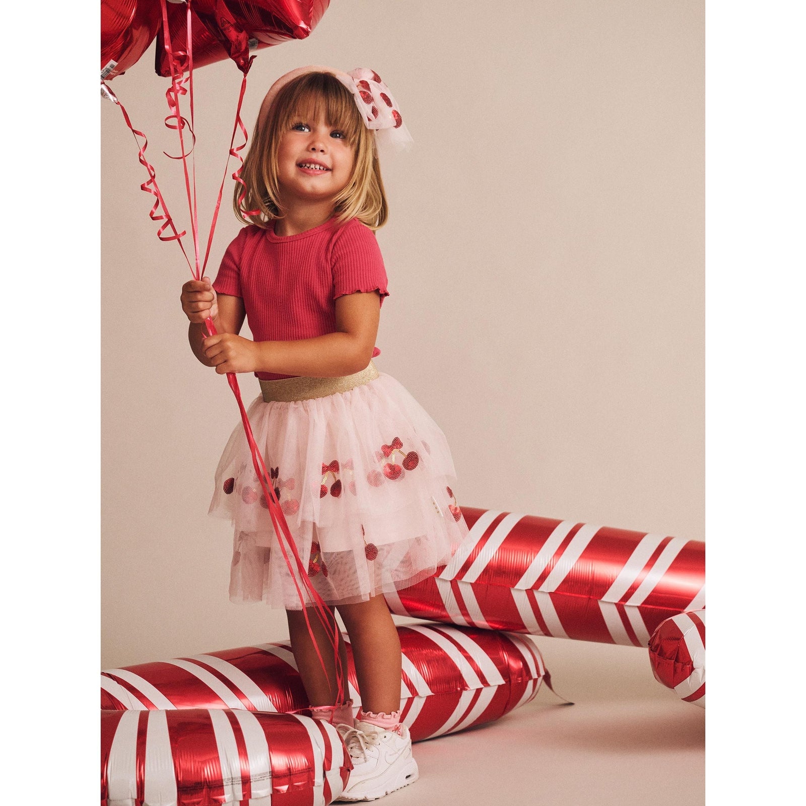 Sequin Cherry Pie Tulle Skirt