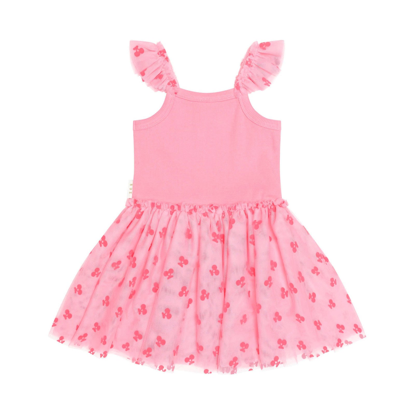 Tropical Fruit Emb Tulle Dress