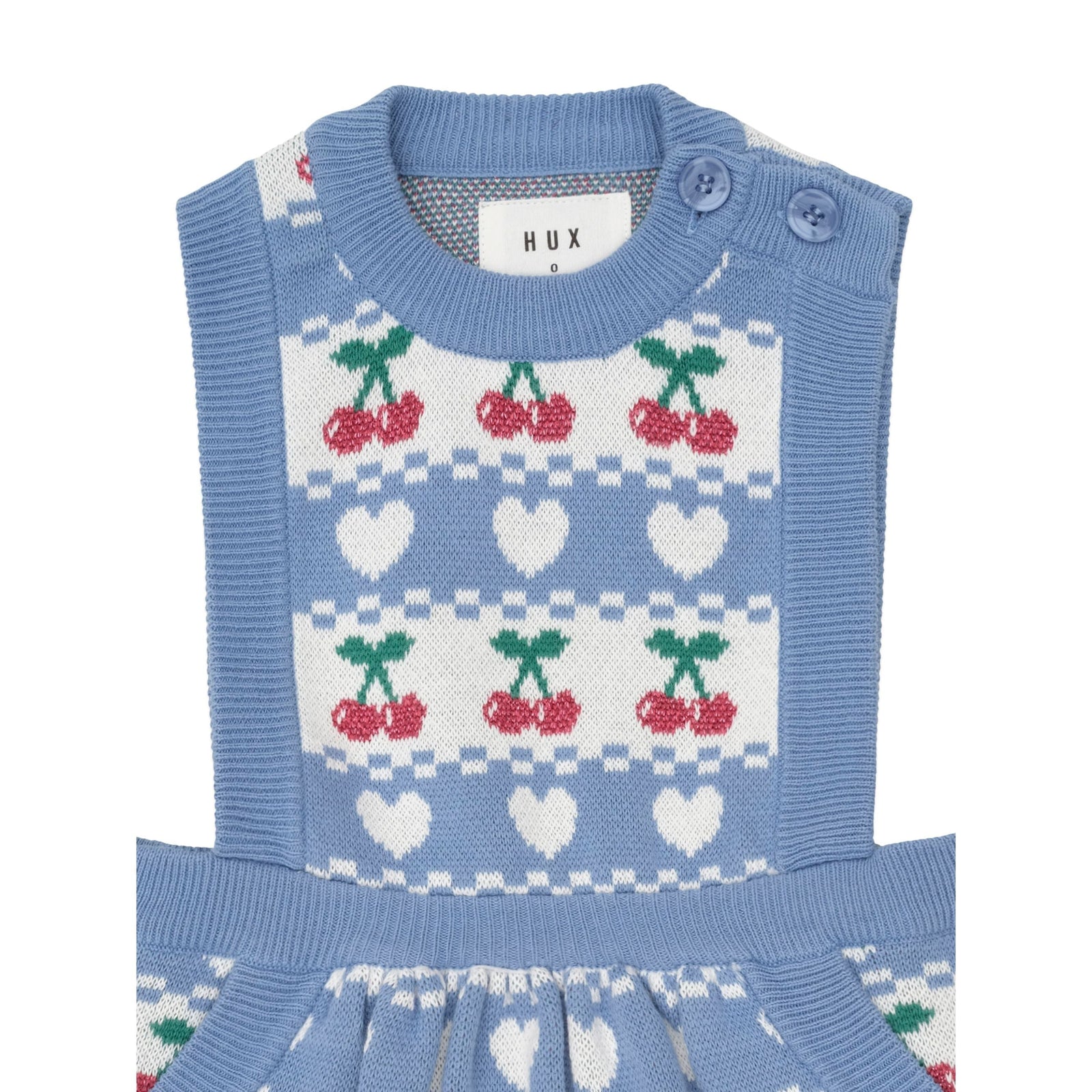 Cherry Heart Knit Pinafore Dress