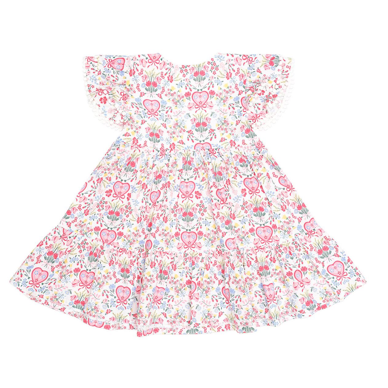 Scallop Floral Tiered Dress