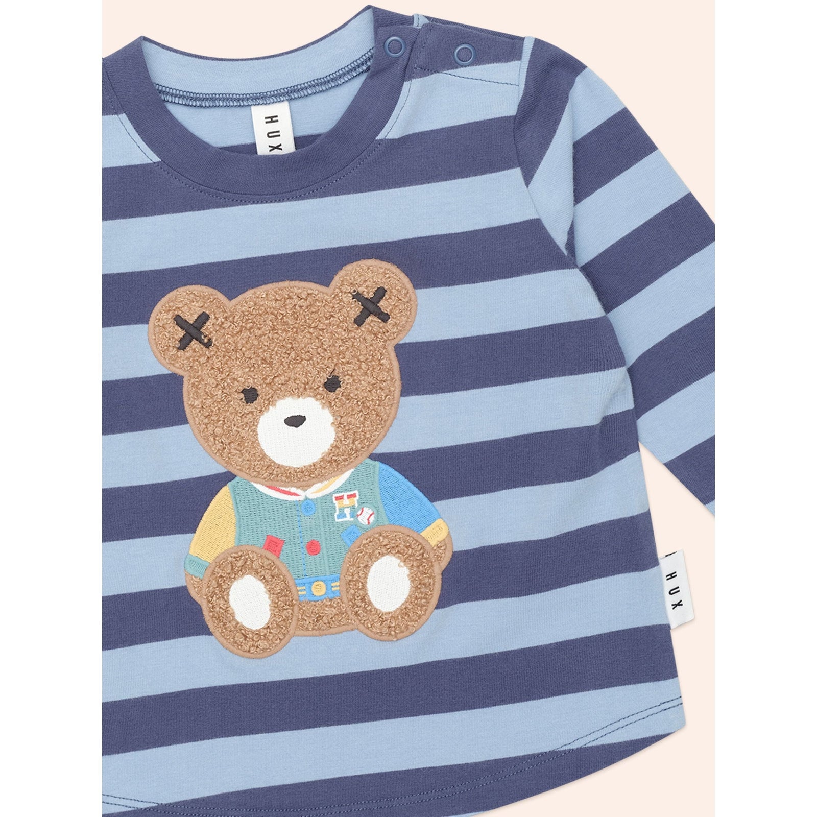 Furry Hux Blue Stripe Bear Top