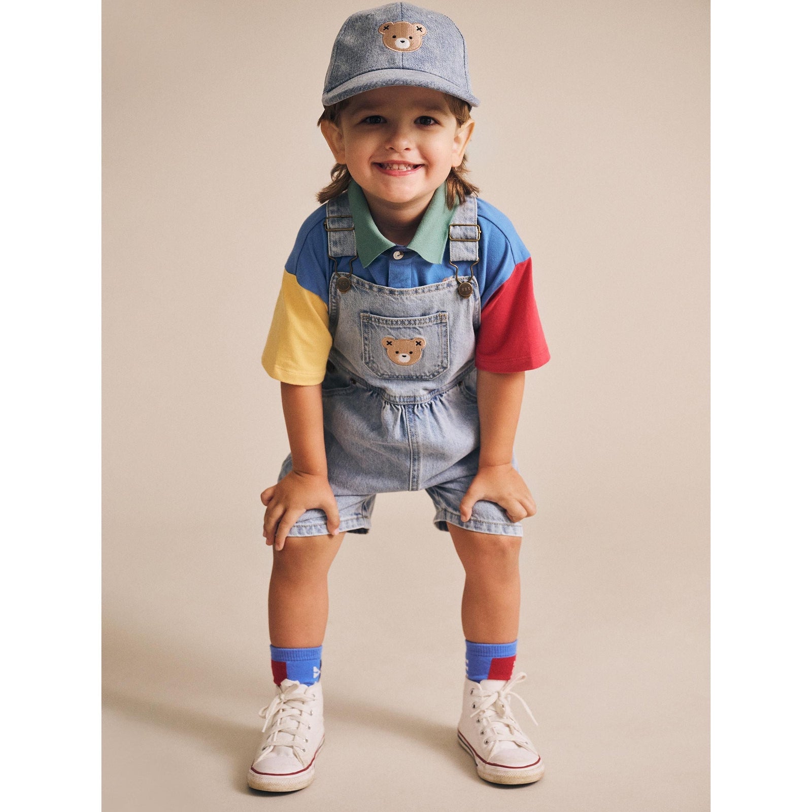 Colour Block Boxy Polo Tee