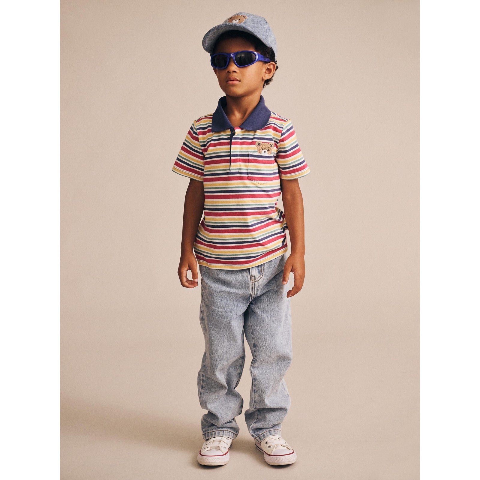 Polo Tee Vintage Stripe
