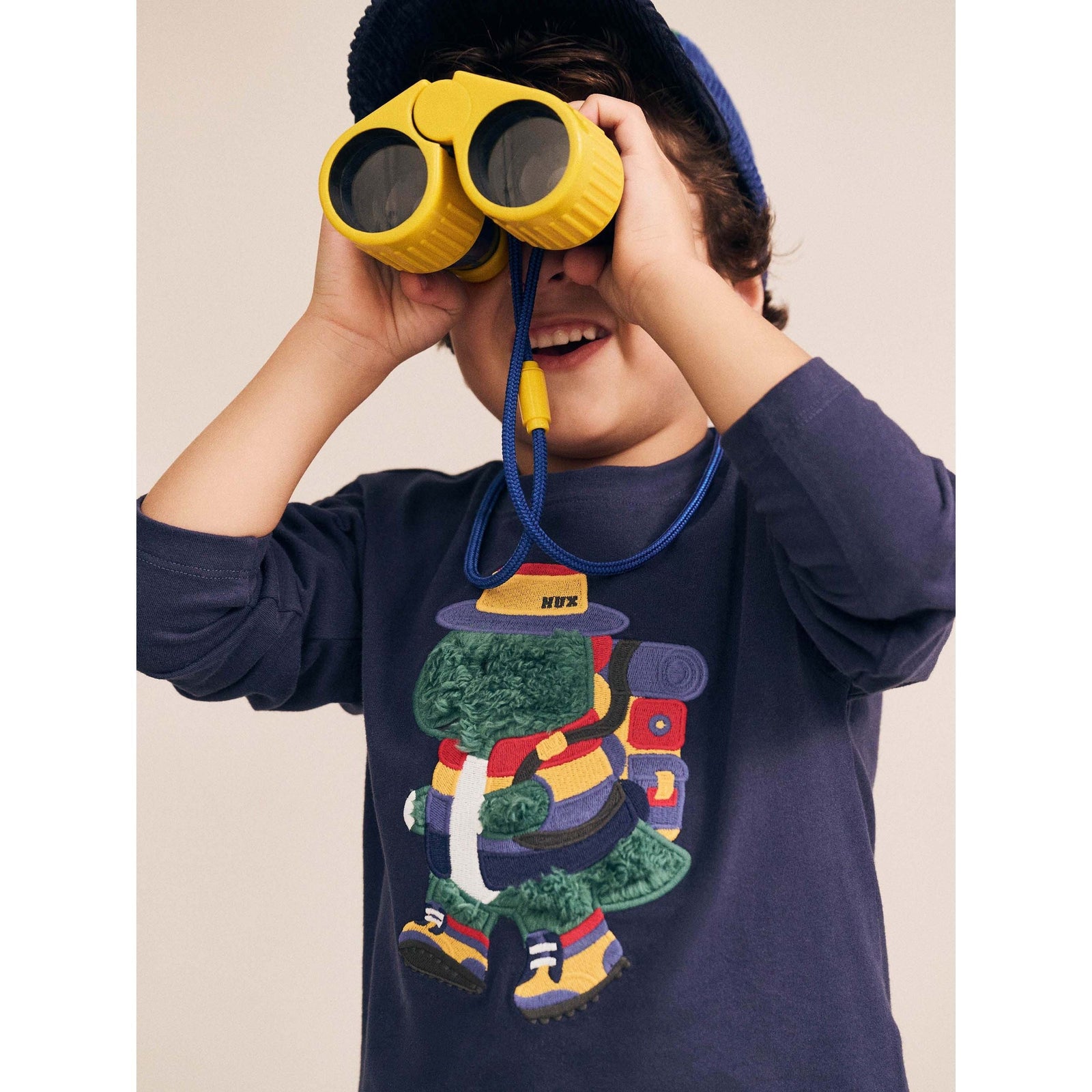 Camping Dino Drop Sleeve Top