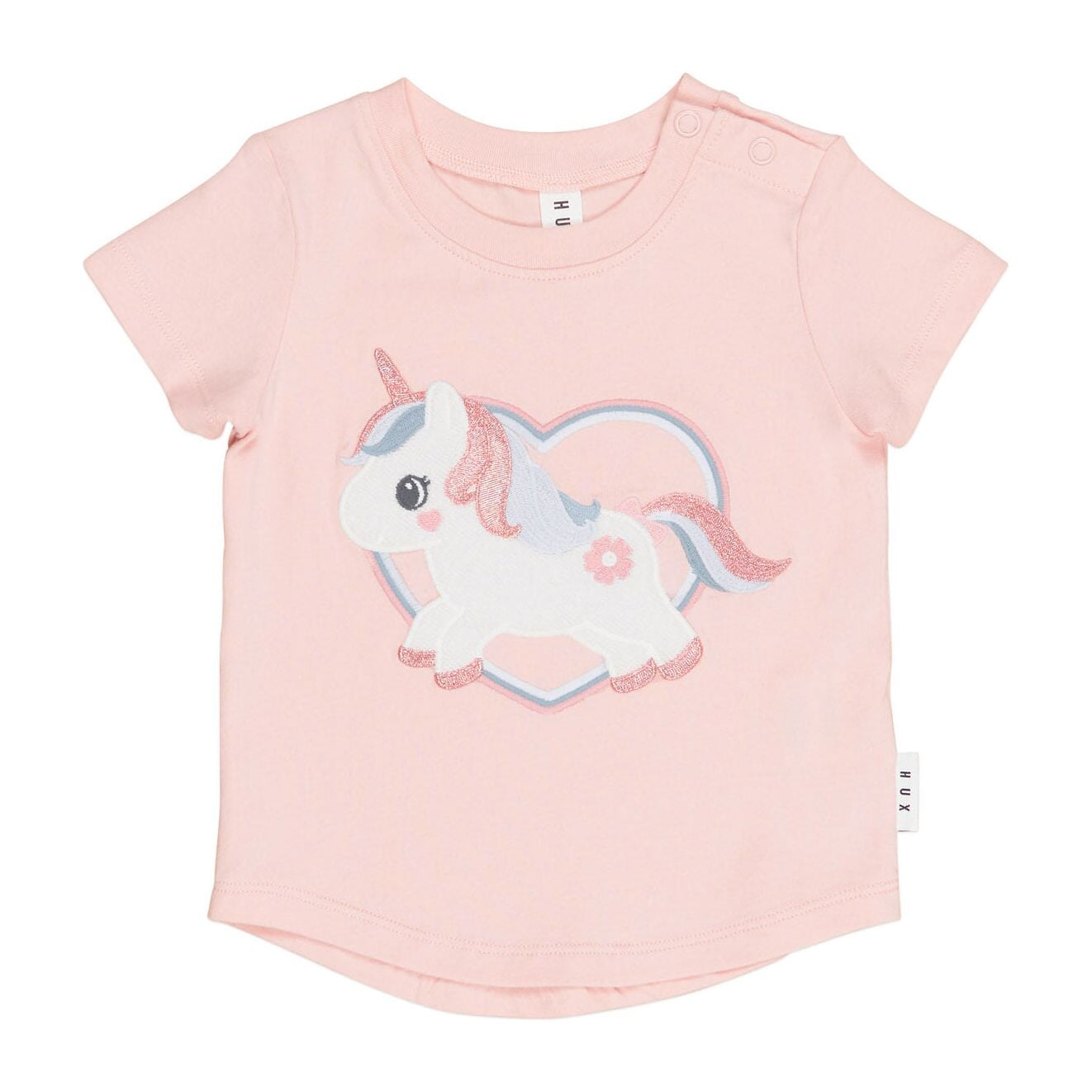 Unicorn Heart Tshirt Pink Pearl