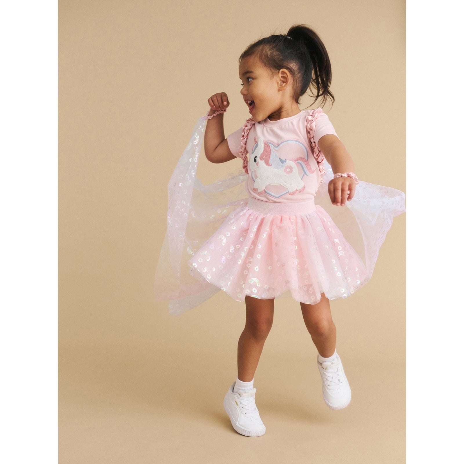 Unicorn Heart Tshirt Pink Pearl