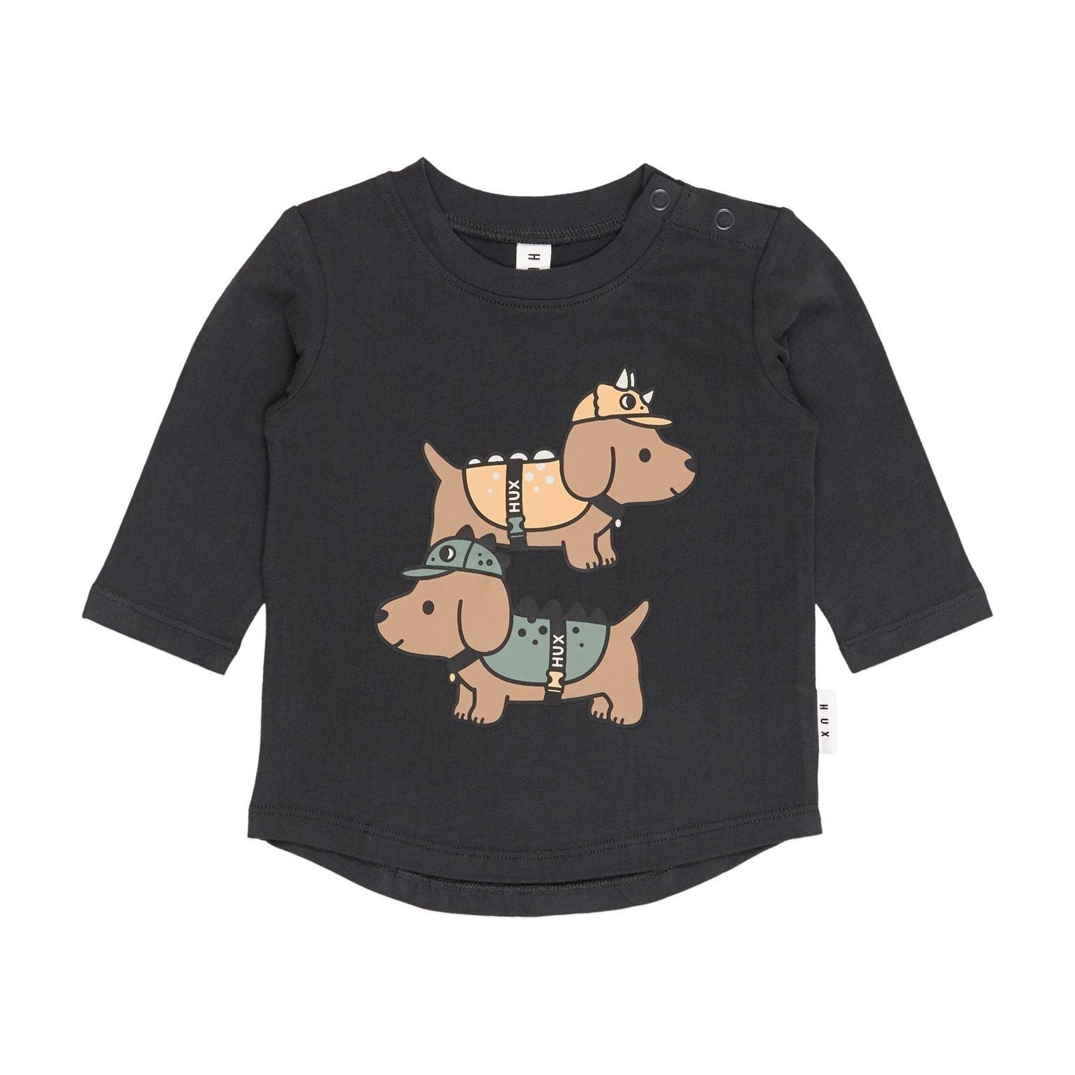 Dino Dog Pals Top Soft Black