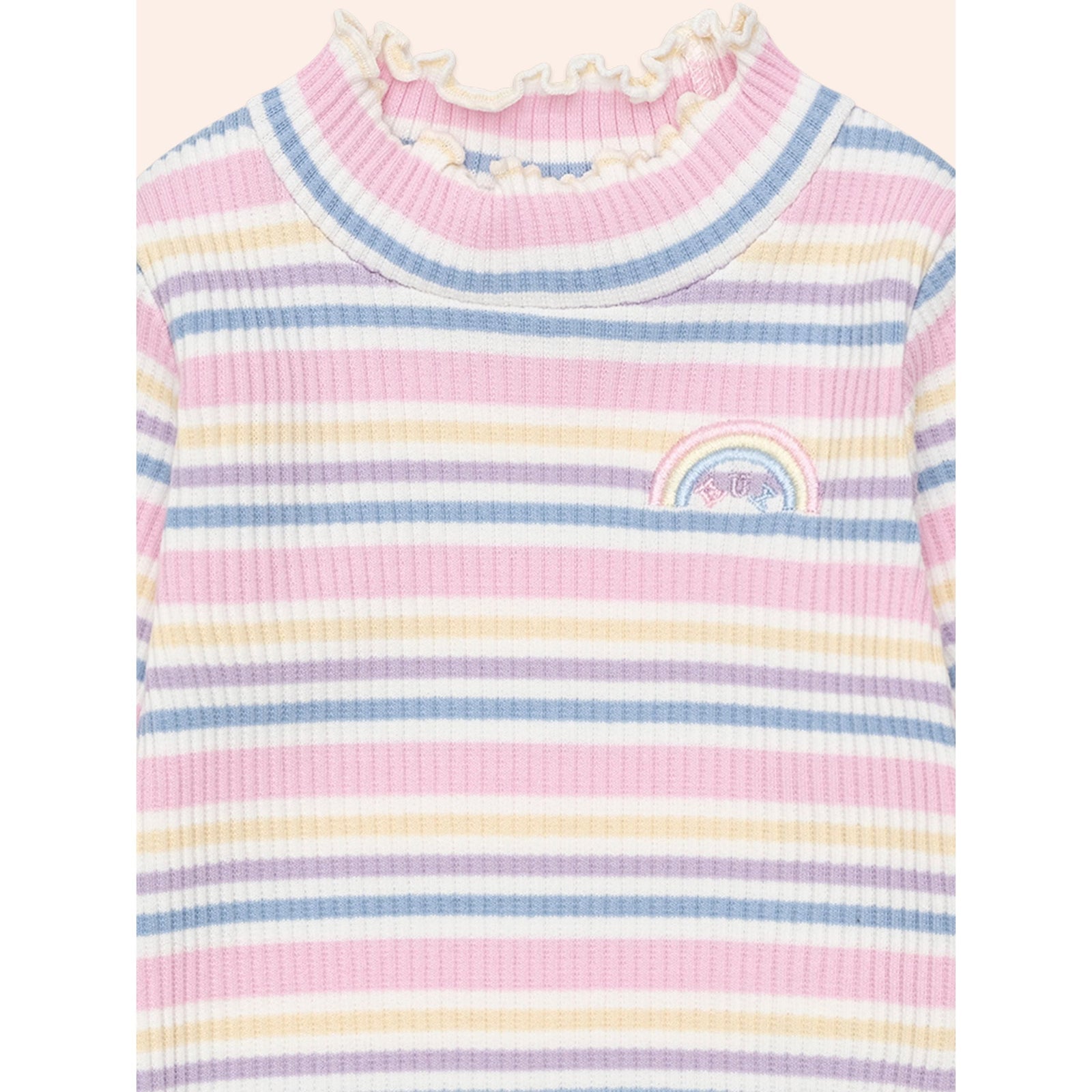 Rainbow Stripe Rib Skivvy