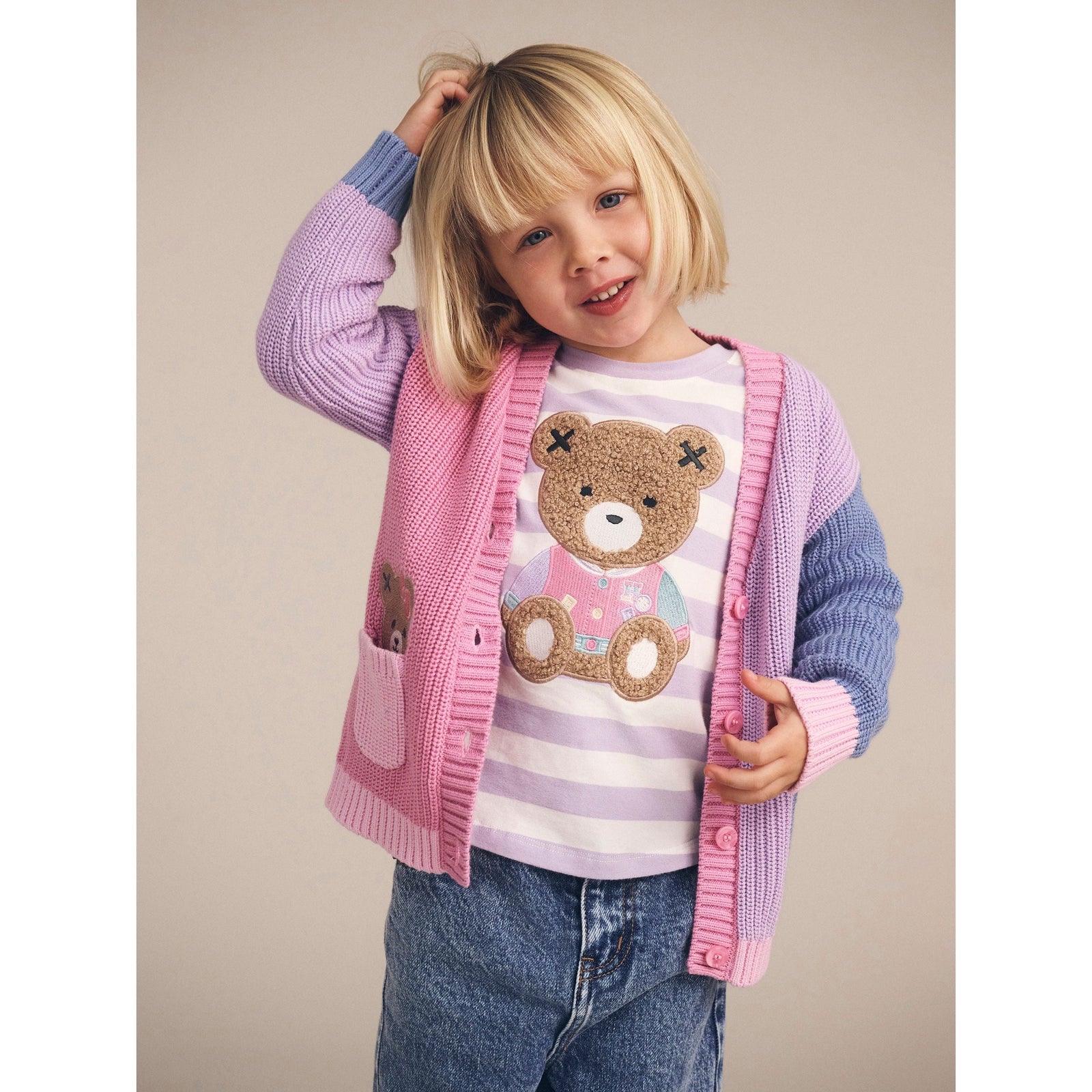 College Hux Orchid Stripe Top