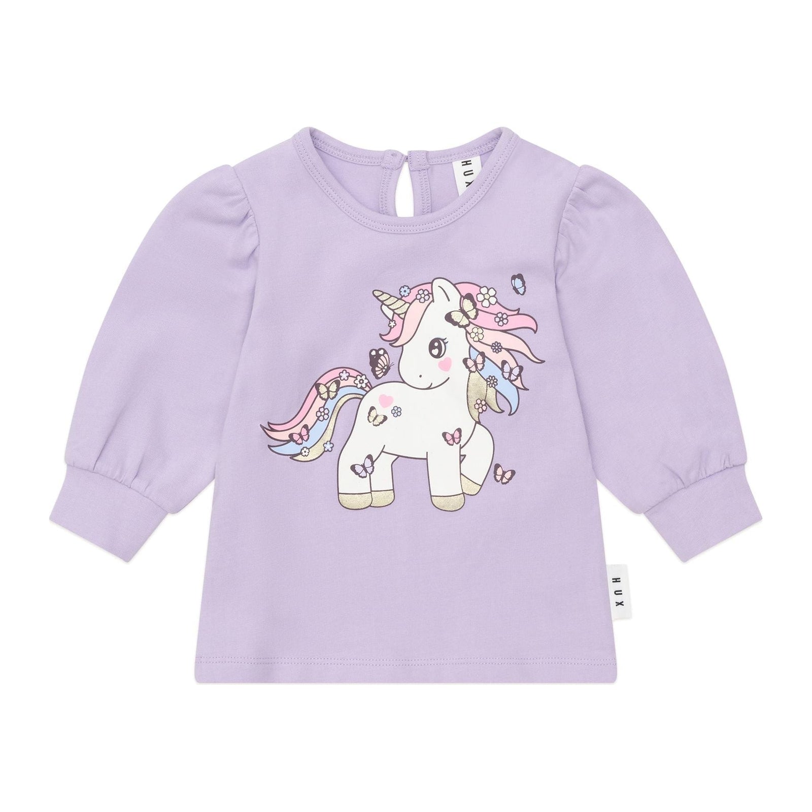 Butterfly Unicorn Puff Sleeve Top