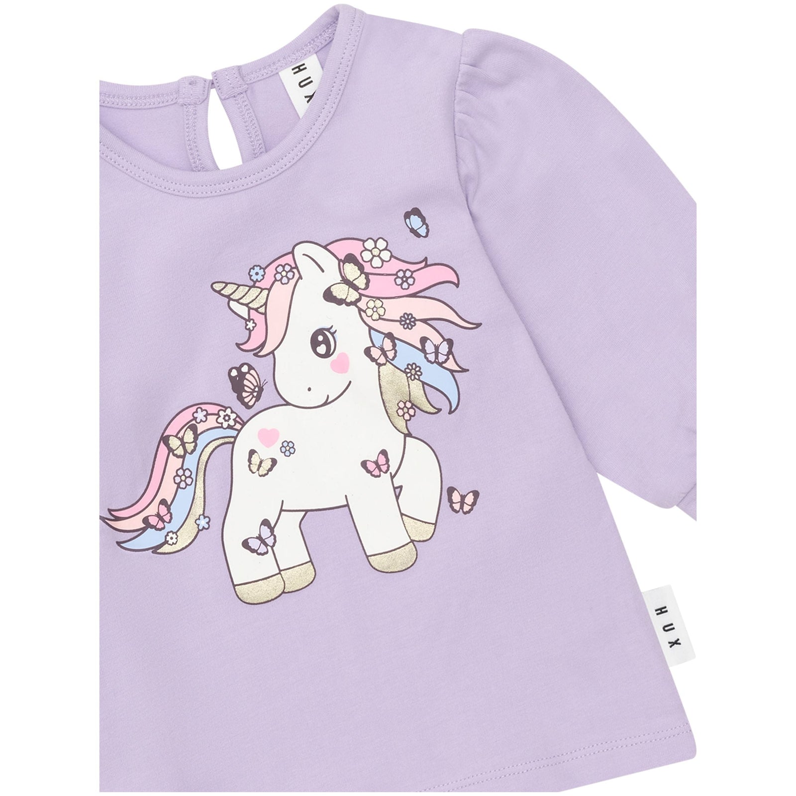 Butterfly Unicorn Puff Sleeve Top