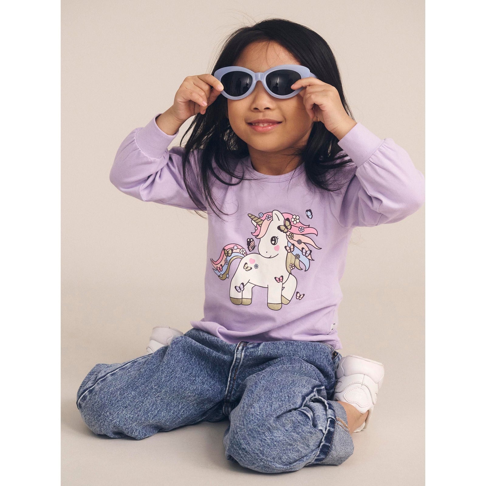 Butterfly Unicorn Puff Sleeve Top