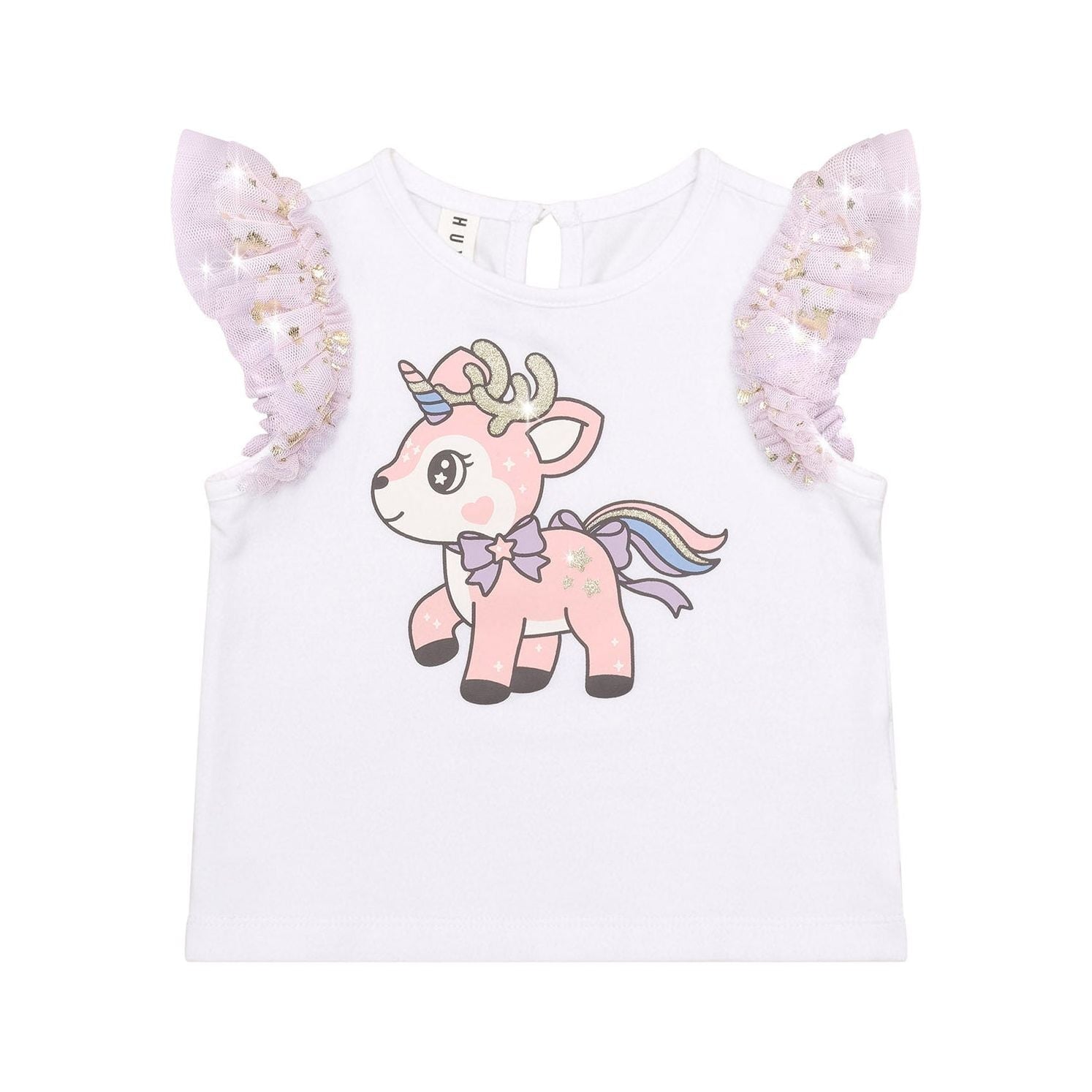 Reindeer Tulle Sleeve T-Shirt
