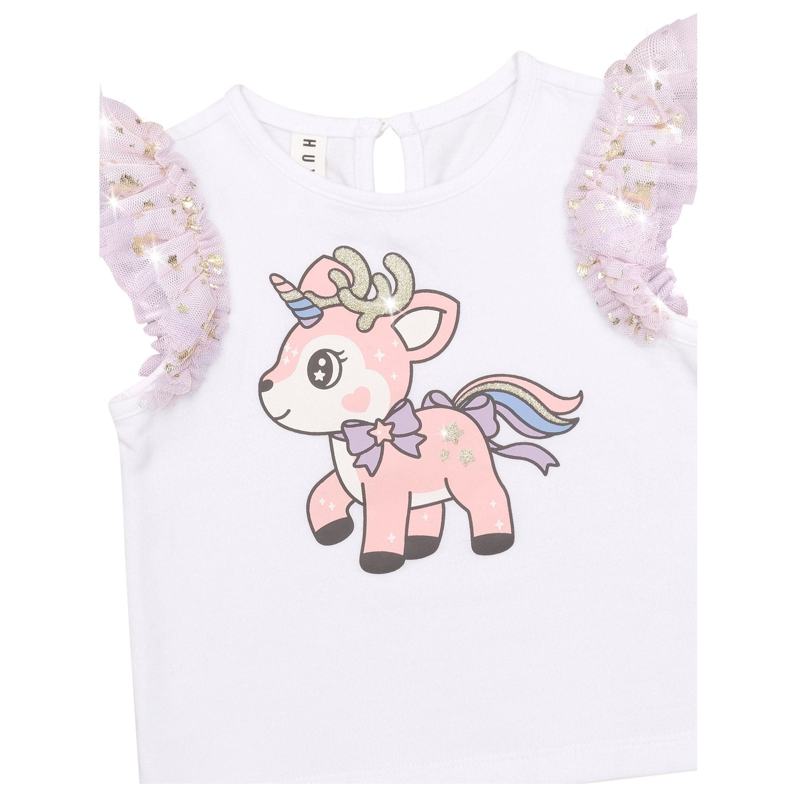 Reindeer Tulle Sleeve T-Shirt