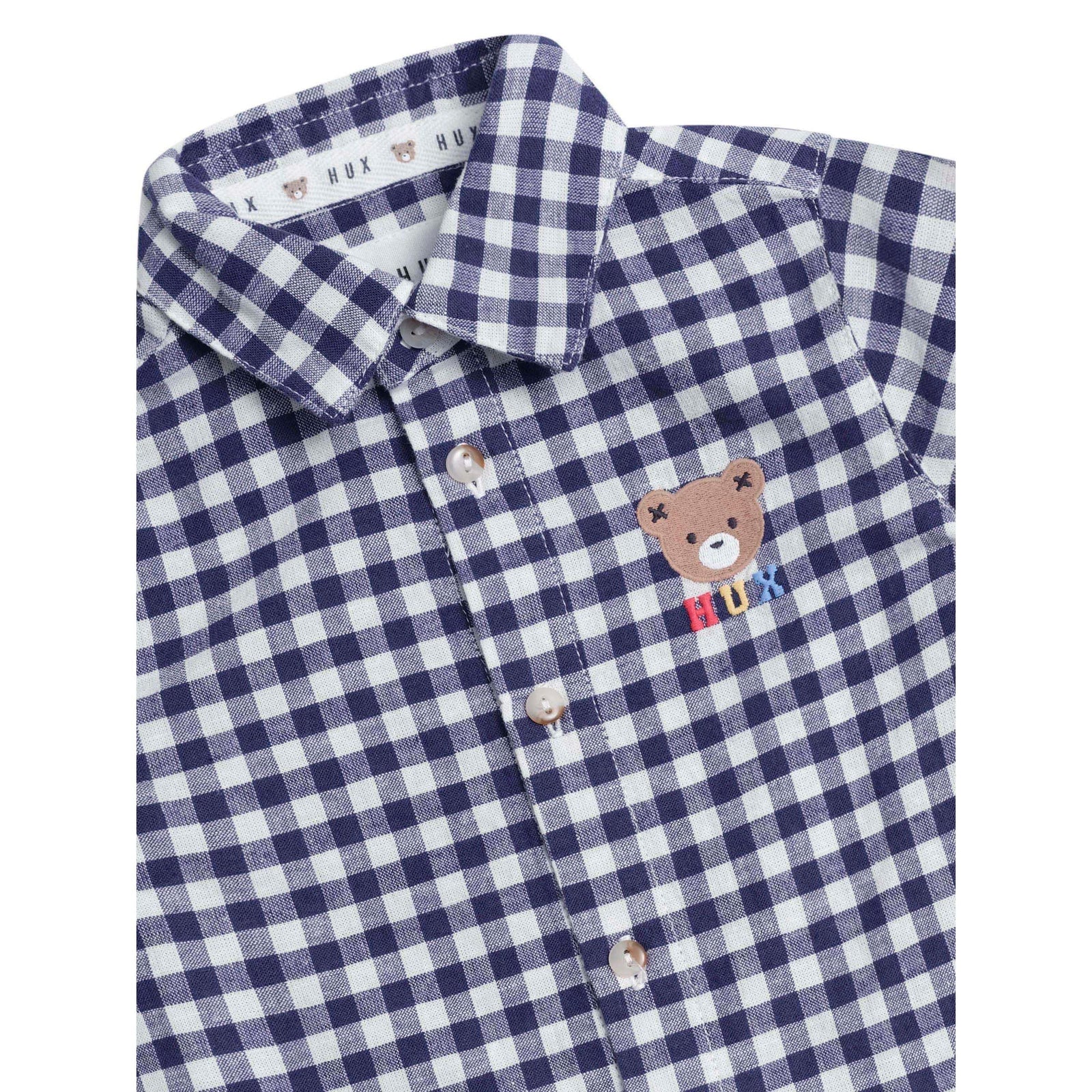 Huxbear Button Up Blue Check